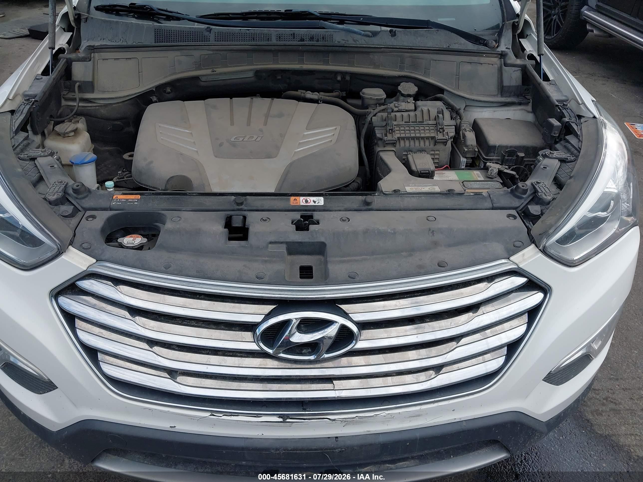 2015 Hyundai Santa Fe Gls Белый vin: KM8SMDHFXFU126912