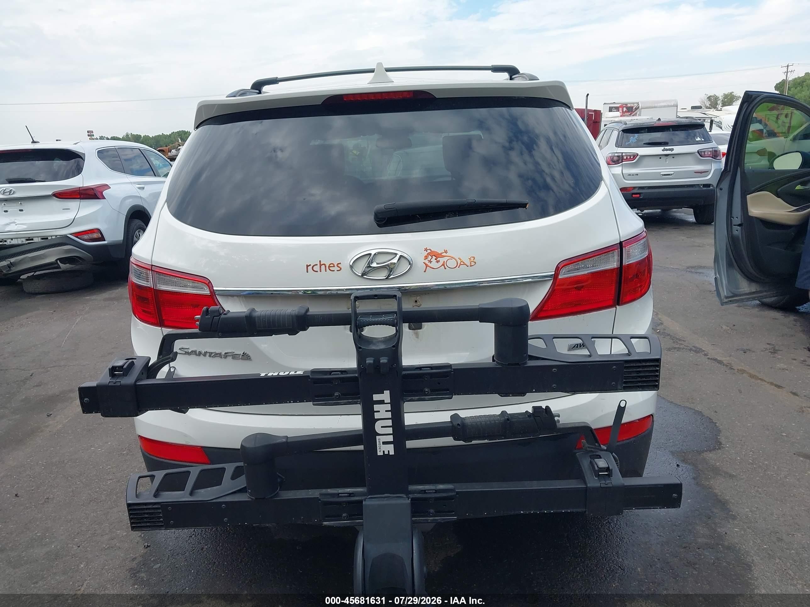 2015 Hyundai Santa Fe Gls Белый vin: KM8SMDHFXFU126912