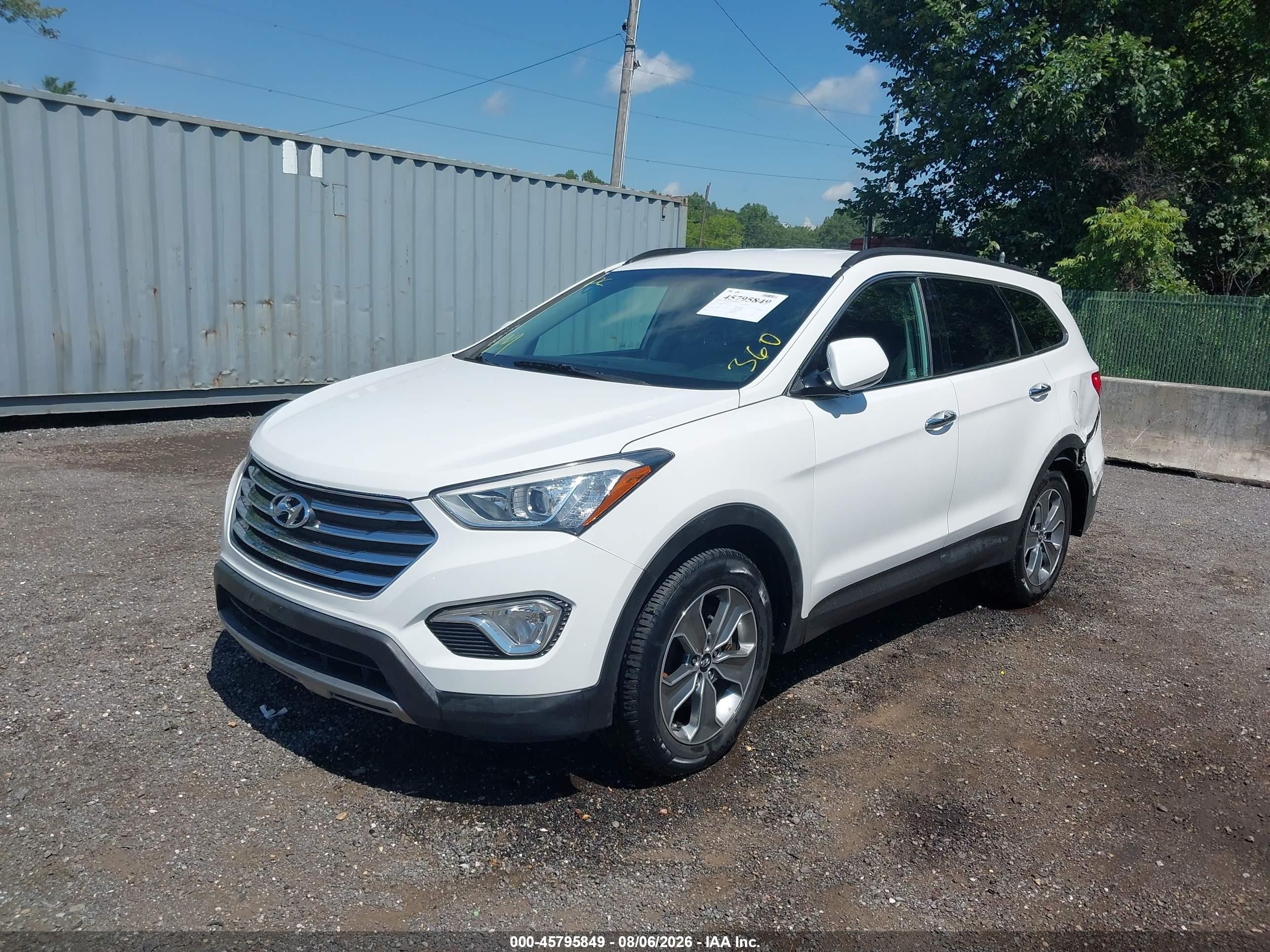 2016 Hyundai Santa Fe Se White vin: KM8SMDHFXGU151567
