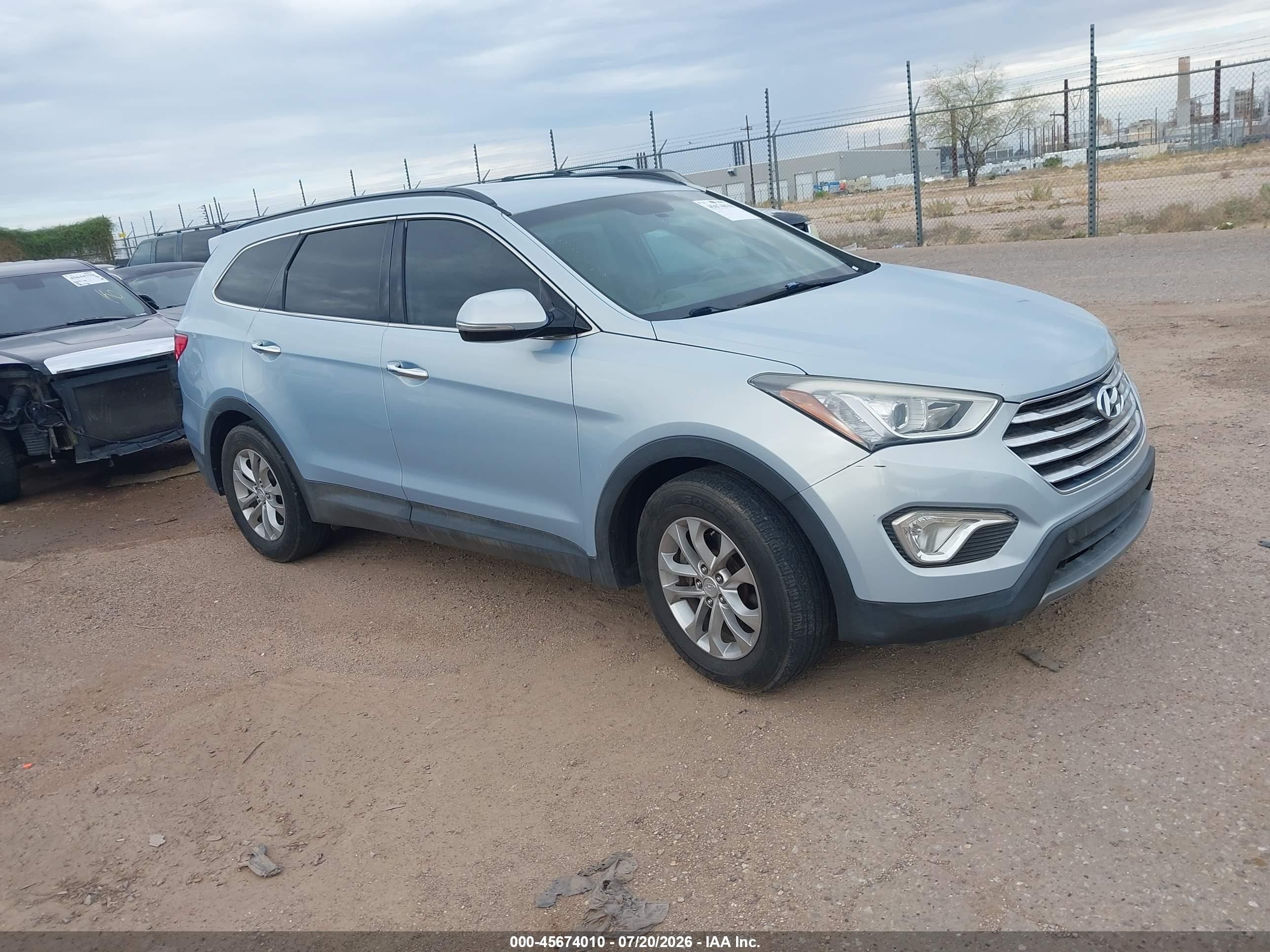 2013 Hyundai Santa Fe Gls Light Blue vin: KM8SN4HF0DU027834