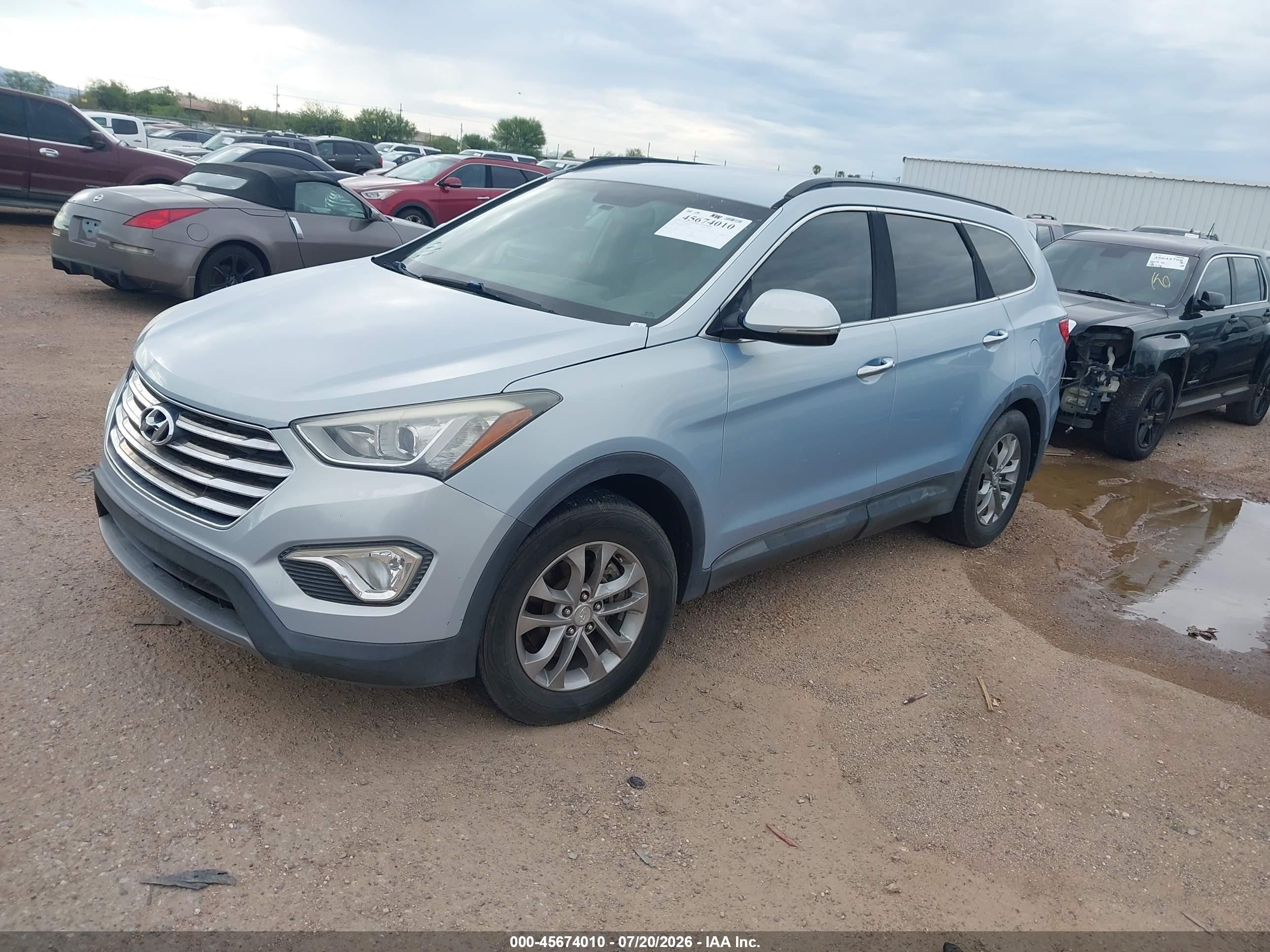 2013 Hyundai Santa Fe Gls Light Blue vin: KM8SN4HF0DU027834