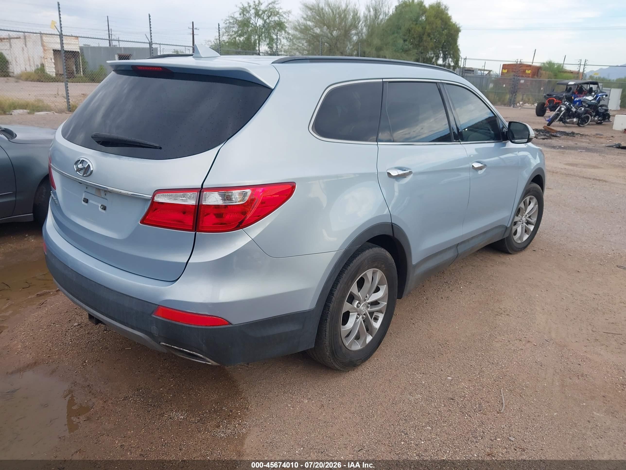 2013 Hyundai Santa Fe Gls Light Blue vin: KM8SN4HF0DU027834