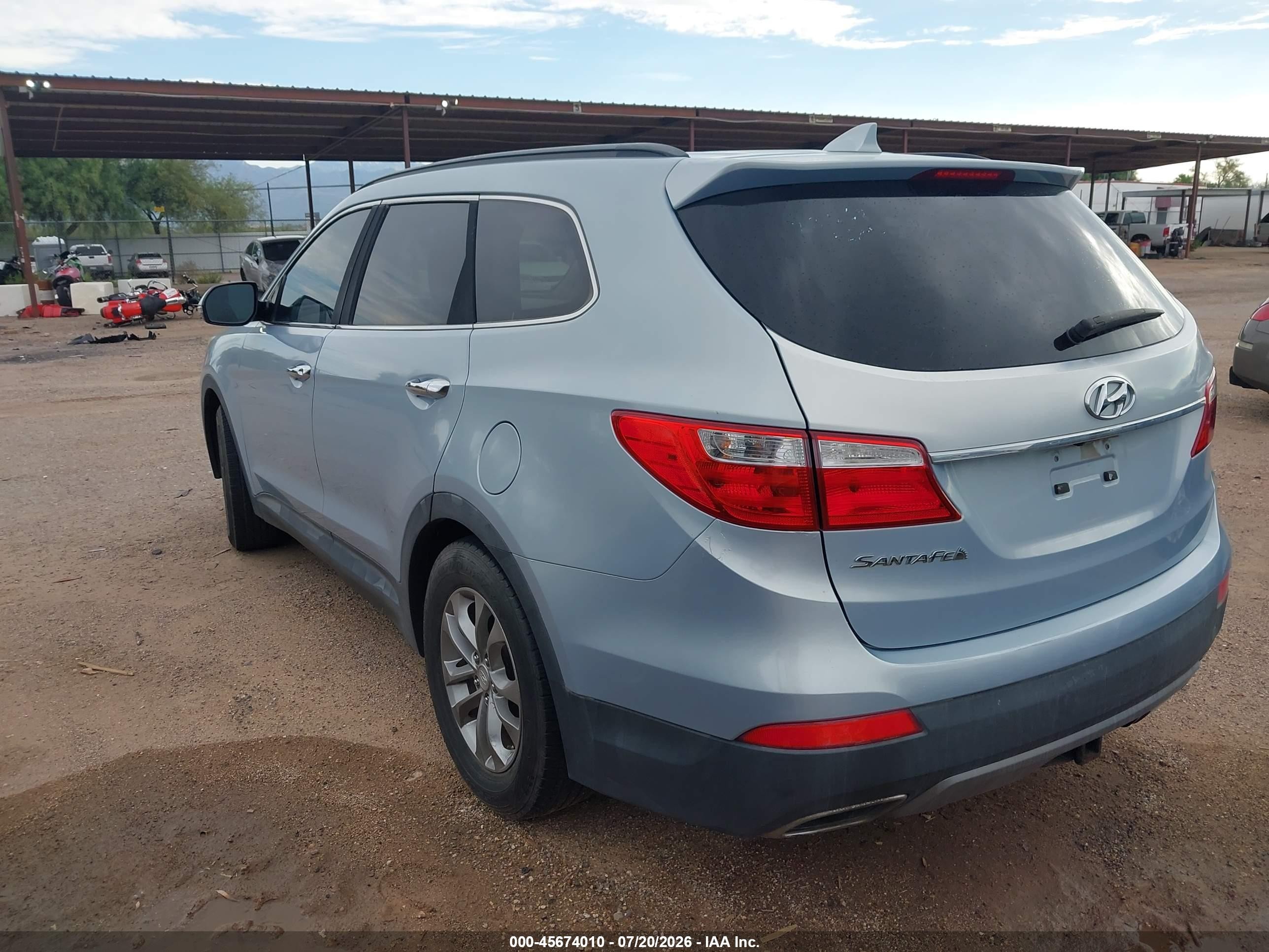 2013 Hyundai Santa Fe Gls Light Blue vin: KM8SN4HF0DU027834