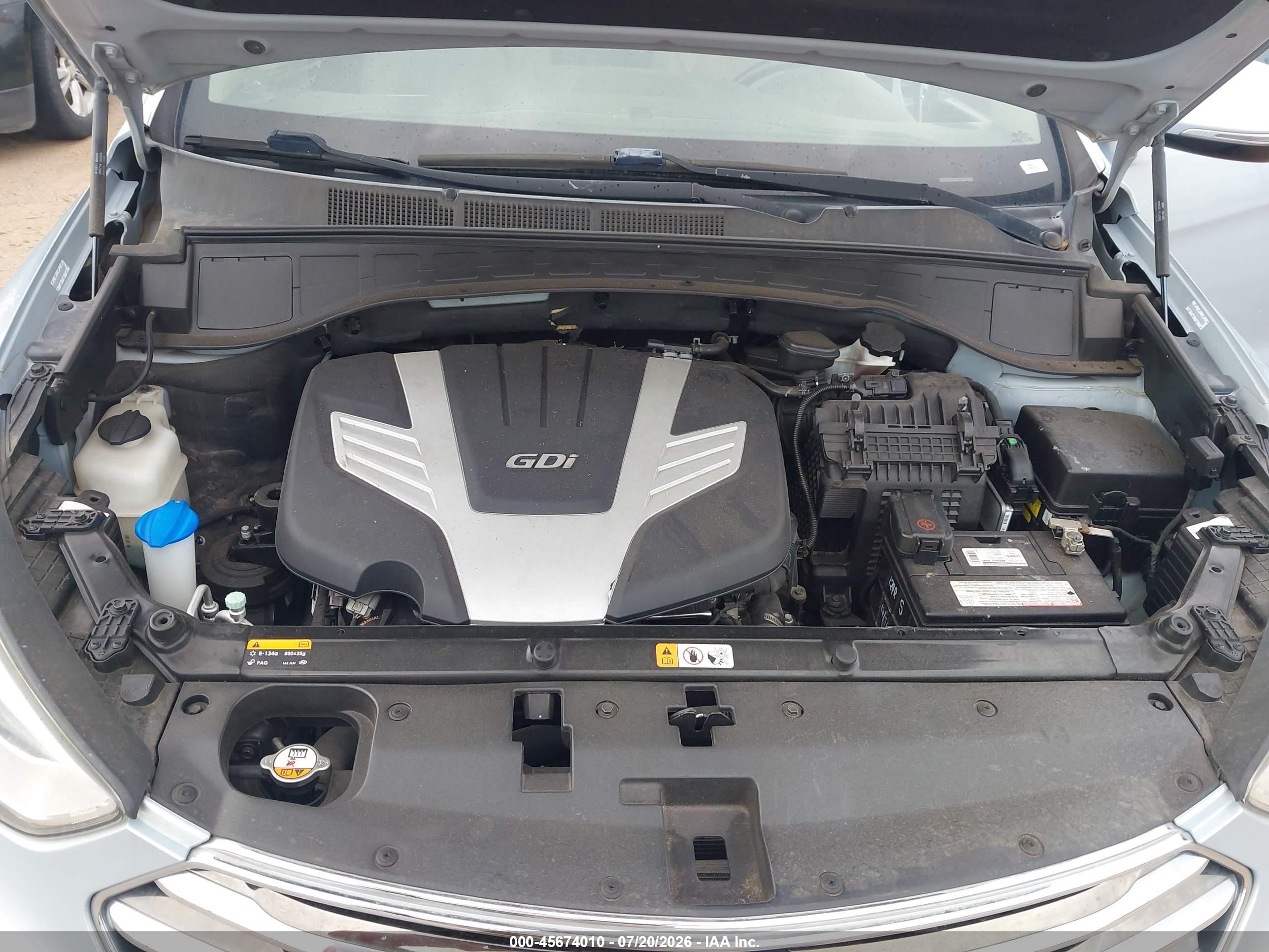 2013 Hyundai Santa Fe Gls Light Blue vin: KM8SN4HF0DU027834
