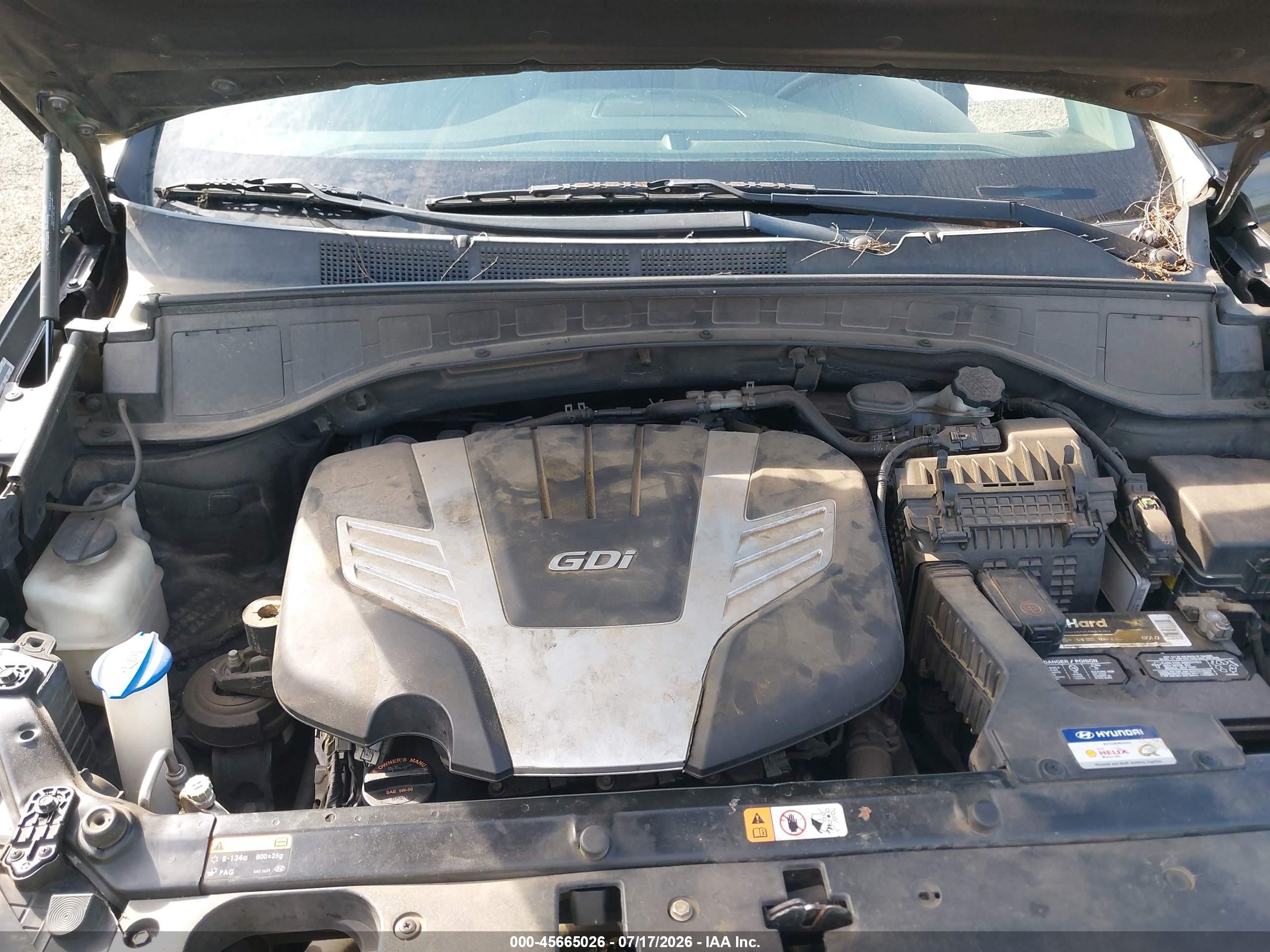 2014 Hyundai Santa Fe Gls Черный vin: KM8SN4HF0EU065517