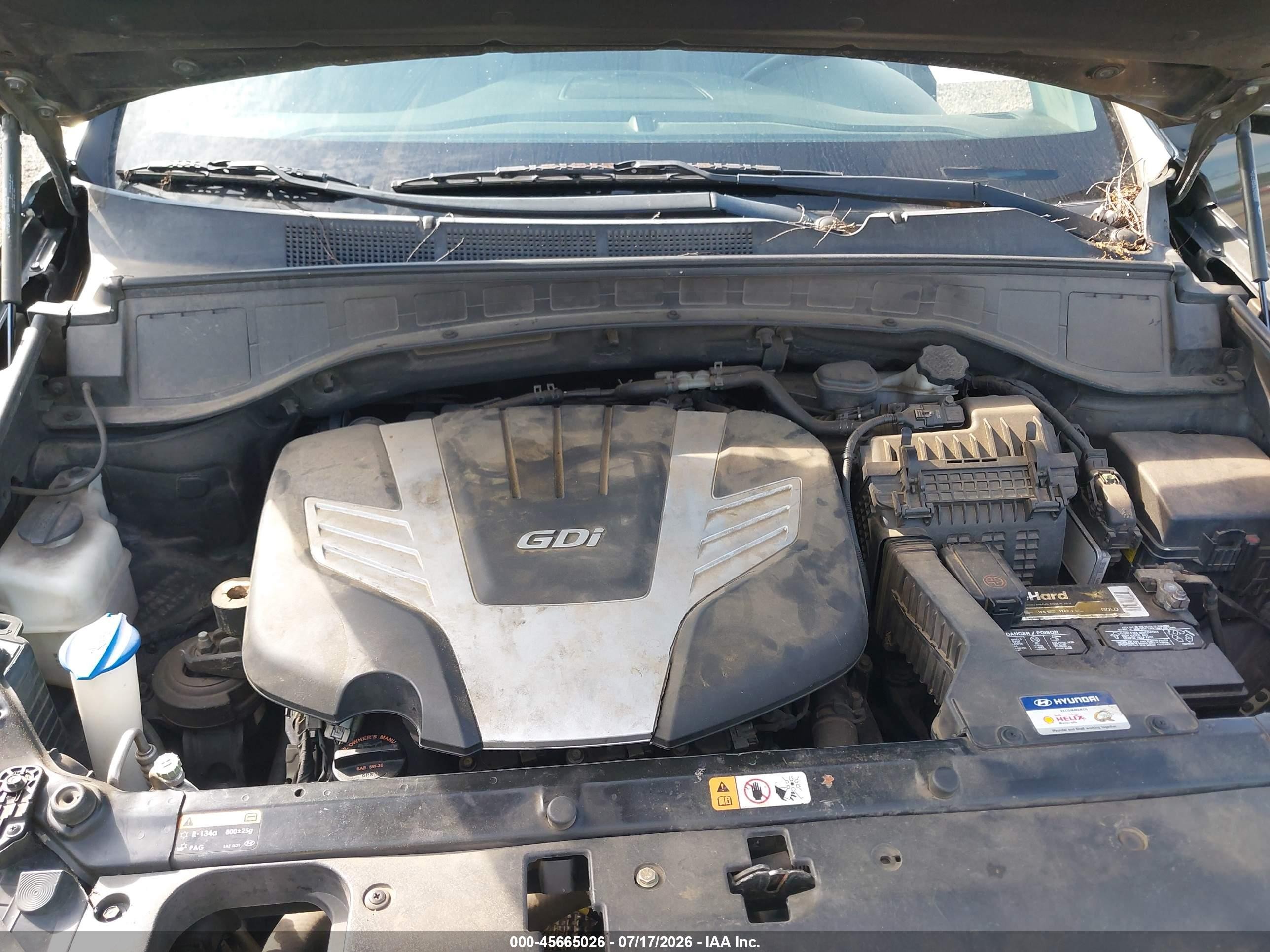 2014 Hyundai Santa Fe Gls Черный vin: KM8SN4HF0EU065517