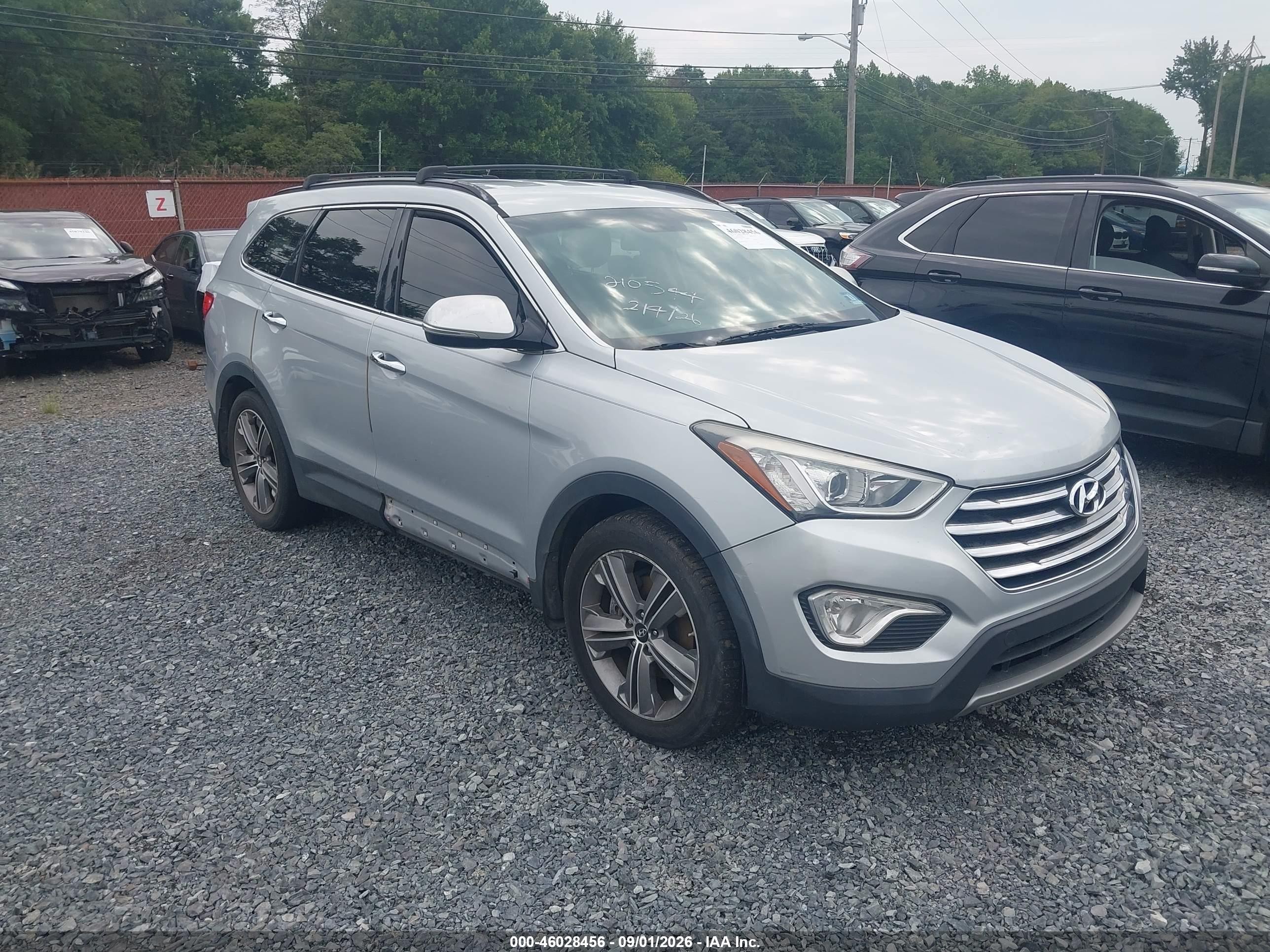 2014 Hyundai Santa Fe Gls Silver vin: KM8SN4HF0EU082365