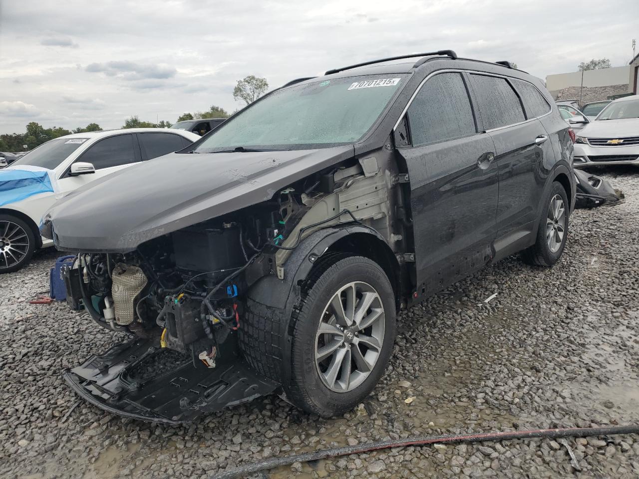 2017 Hyundai Santa Fe Se Угольный vin: KM8SN4HF0HU197147
