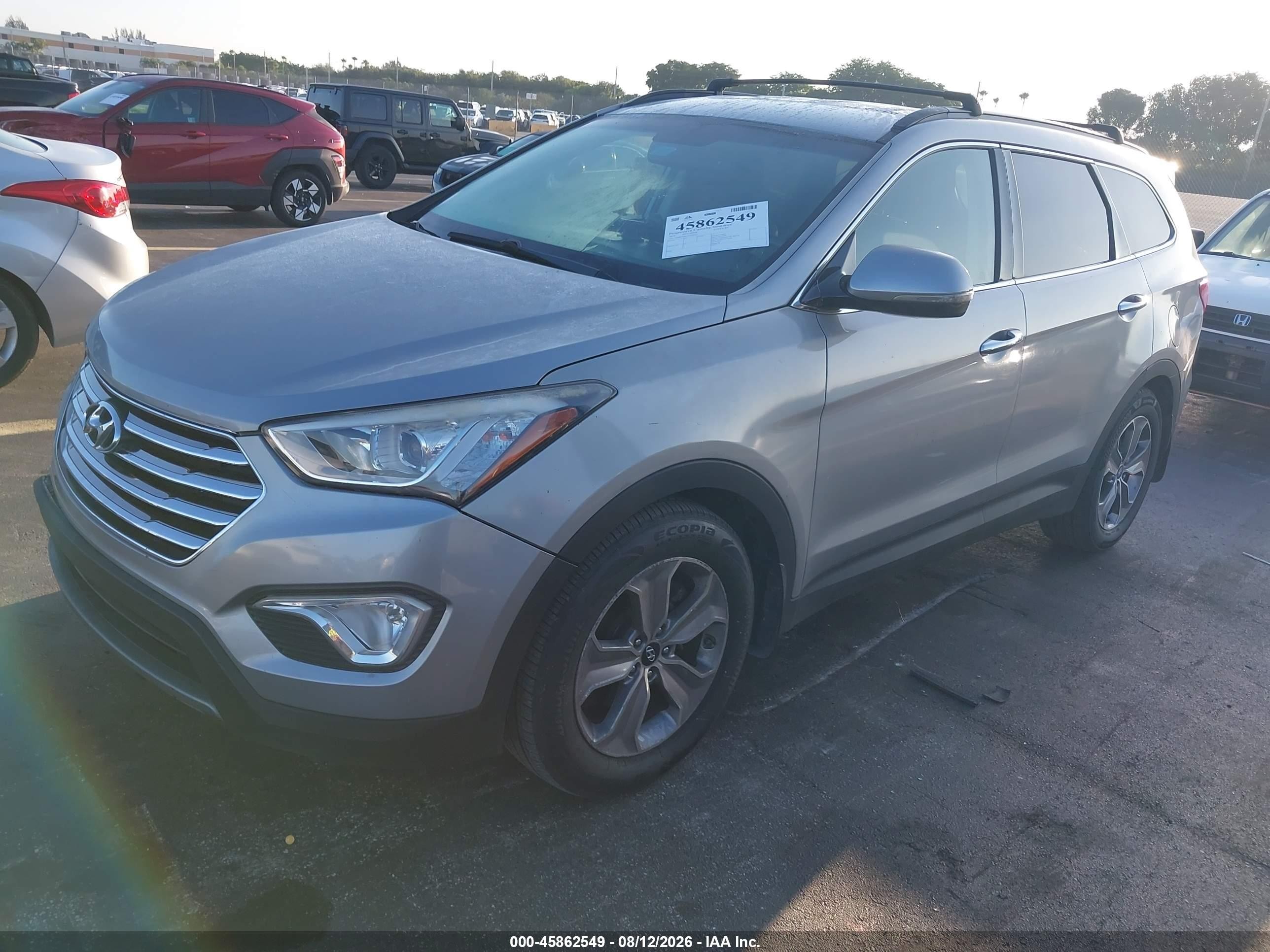 2014 Hyundai Santa Fe Limited Silver vin: KM8SN4HF1EU049164