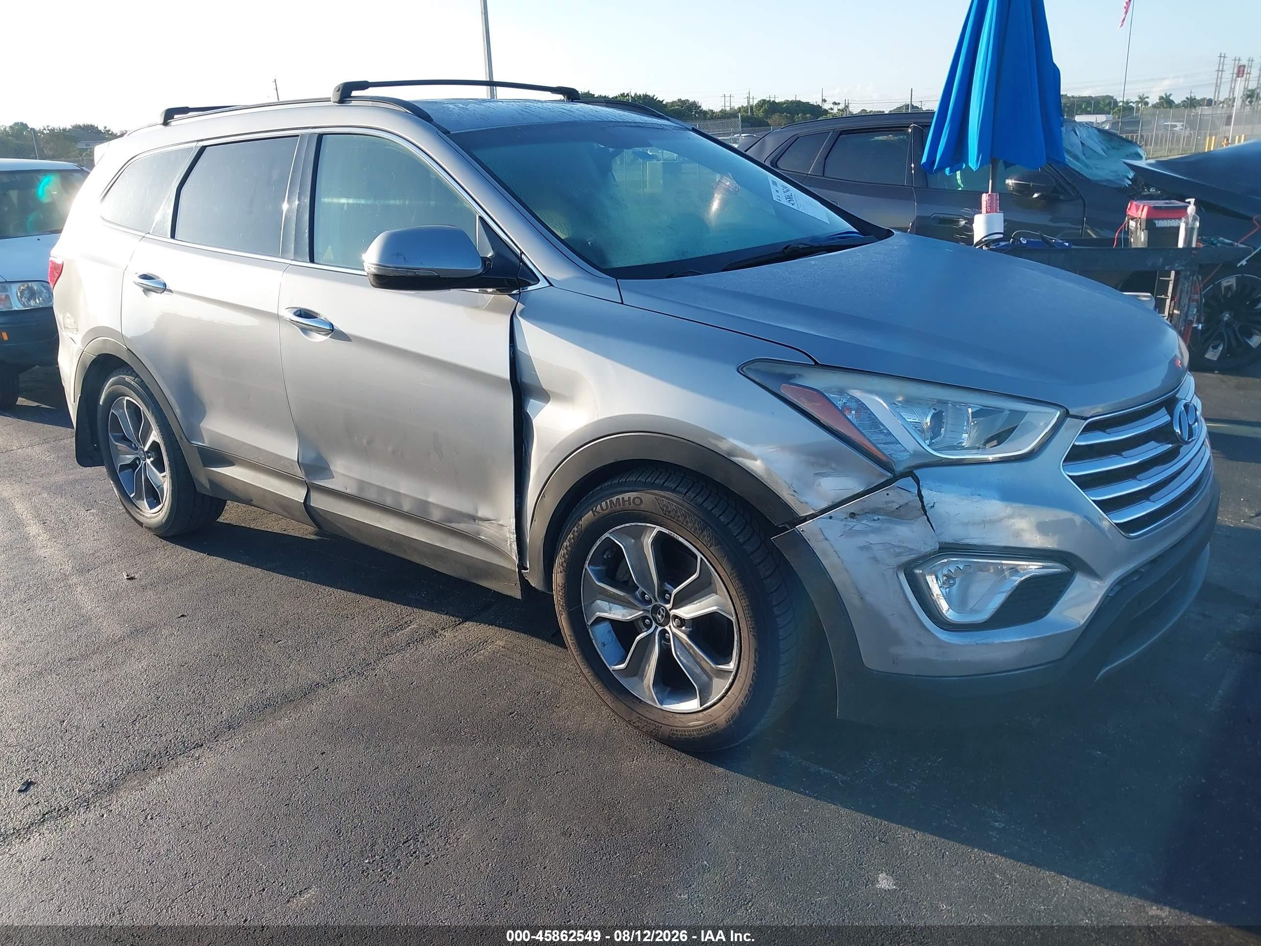 2014 Hyundai Santa Fe Limited Silver vin: KM8SN4HF1EU049164