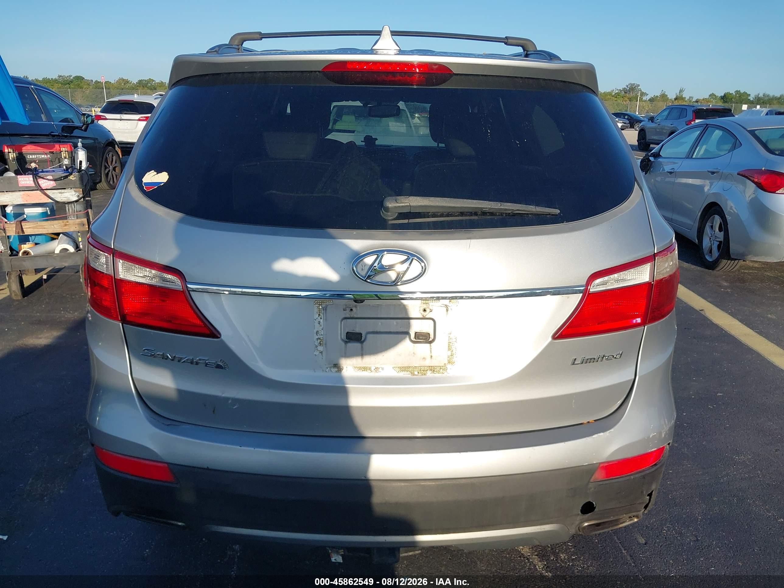 2014 Hyundai Santa Fe Limited Silver vin: KM8SN4HF1EU049164