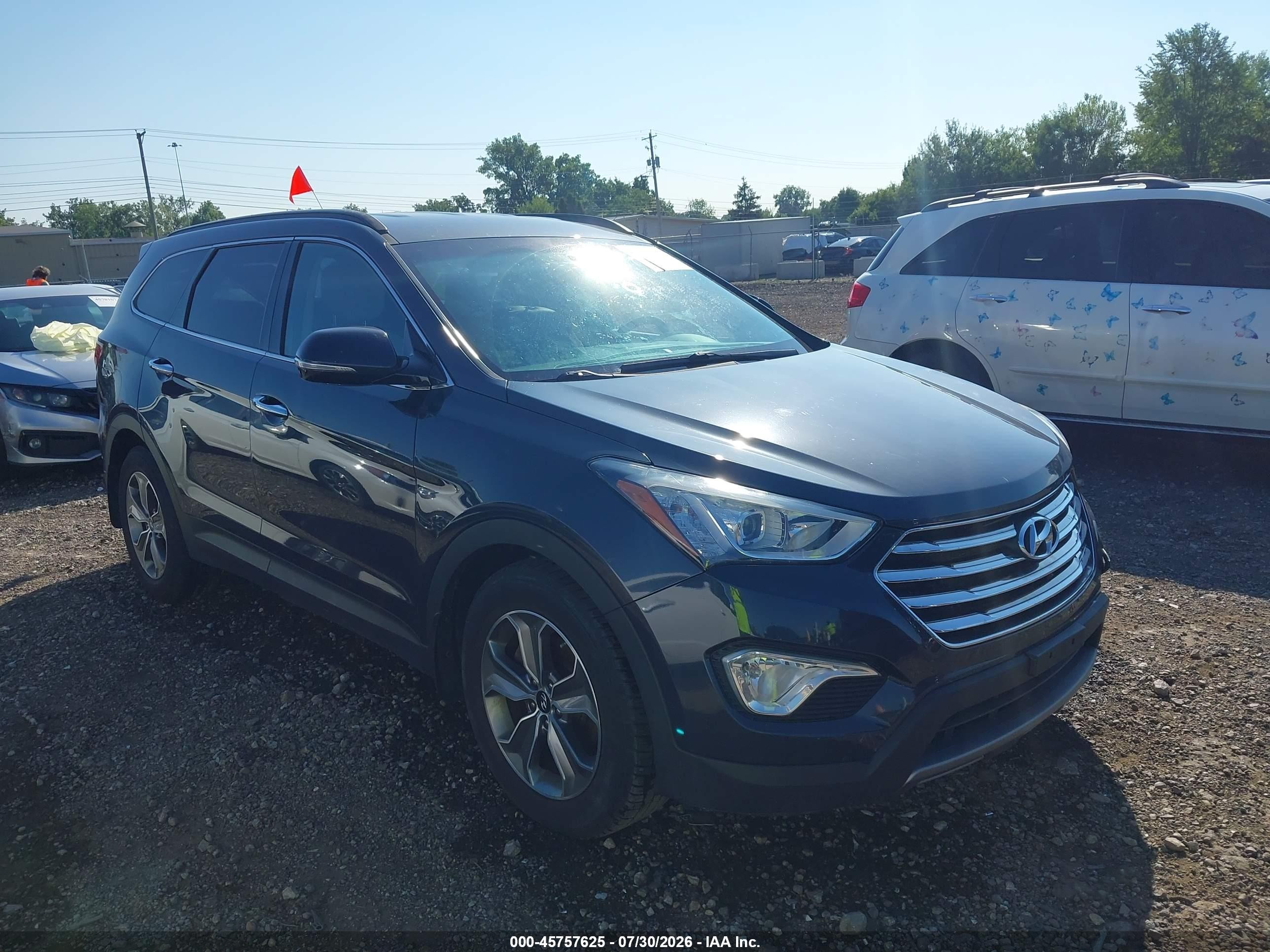 2014 Hyundai Santa Fe Gls Dark Blue vin: KM8SN4HF1EU059368