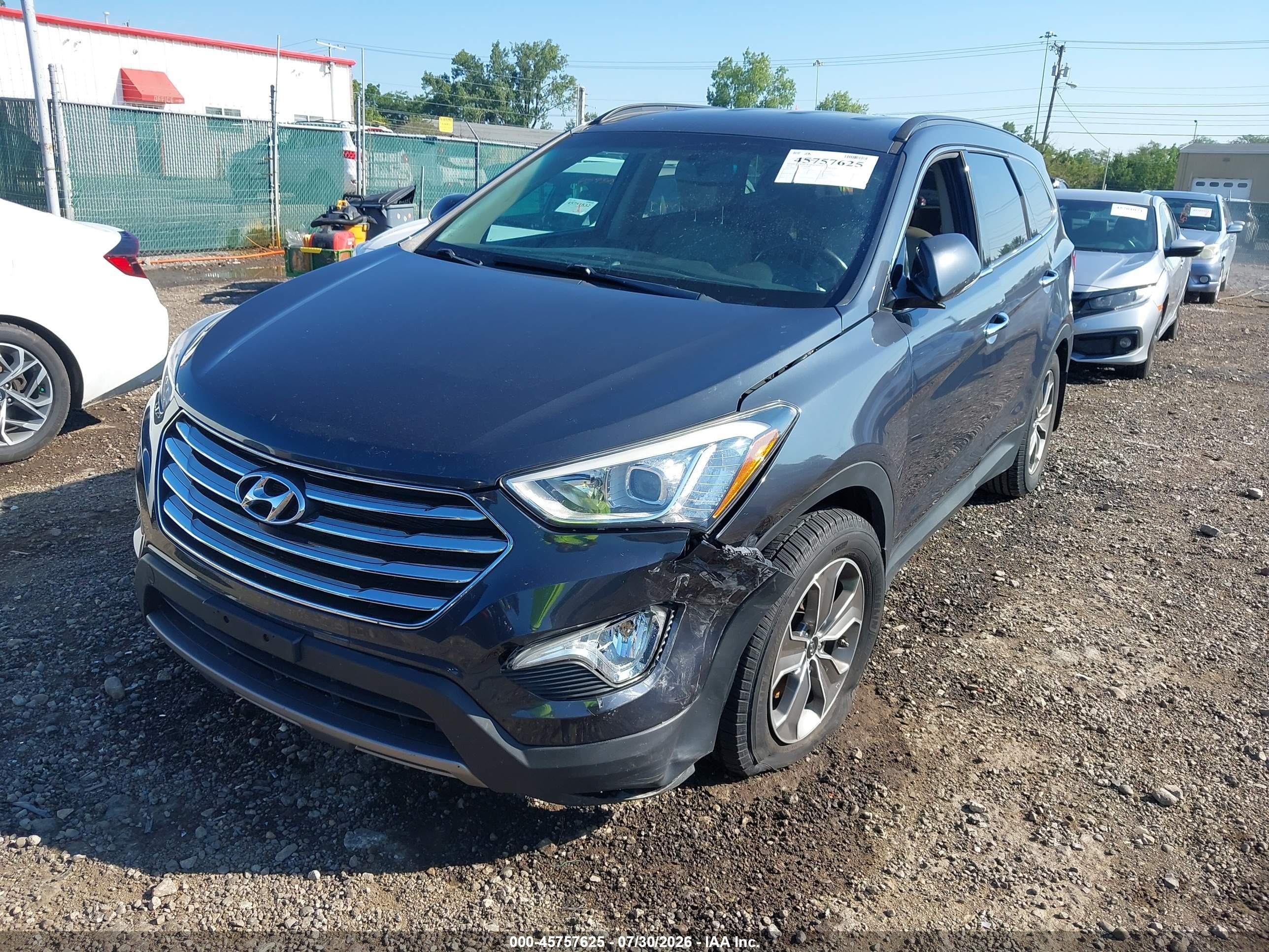 2014 Hyundai Santa Fe Gls Dark Blue vin: KM8SN4HF1EU059368