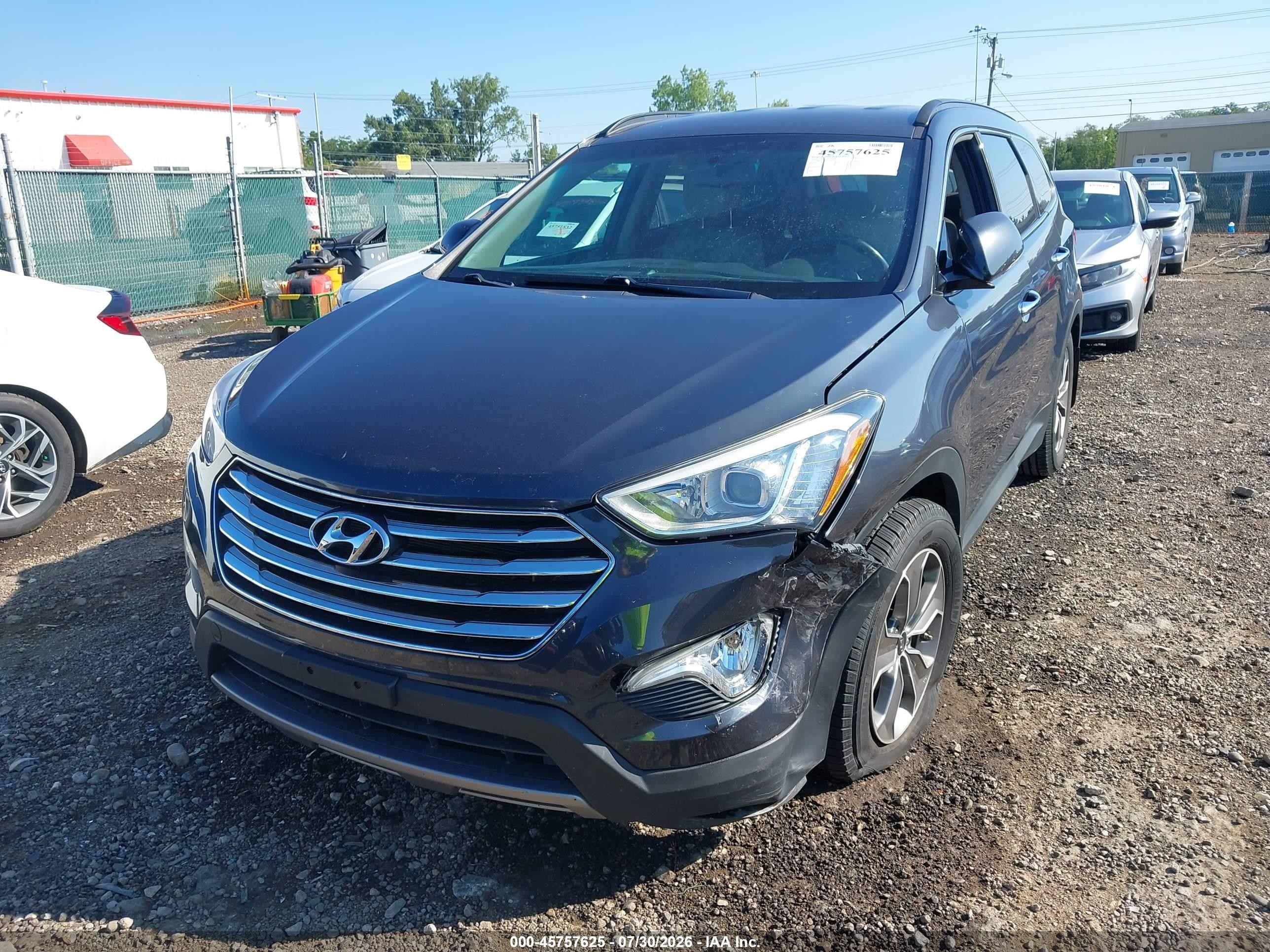 2014 Hyundai Santa Fe Gls Dark Blue vin: KM8SN4HF1EU059368