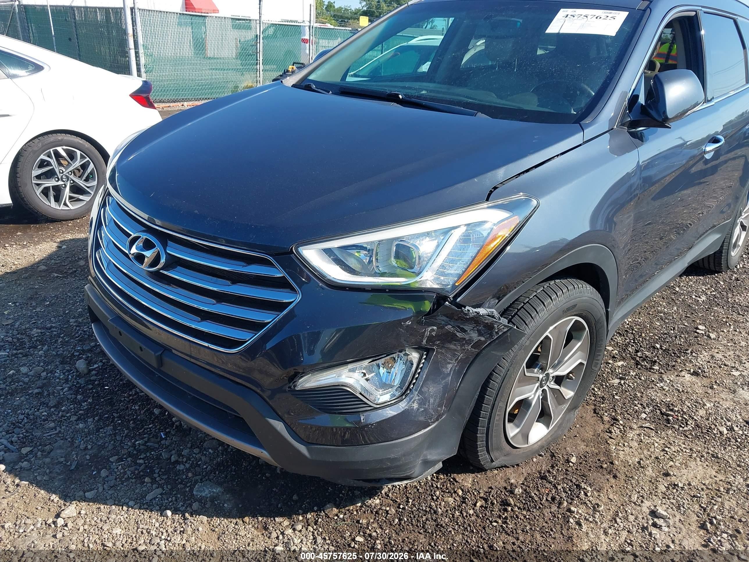2014 Hyundai Santa Fe Gls Dark Blue vin: KM8SN4HF1EU059368