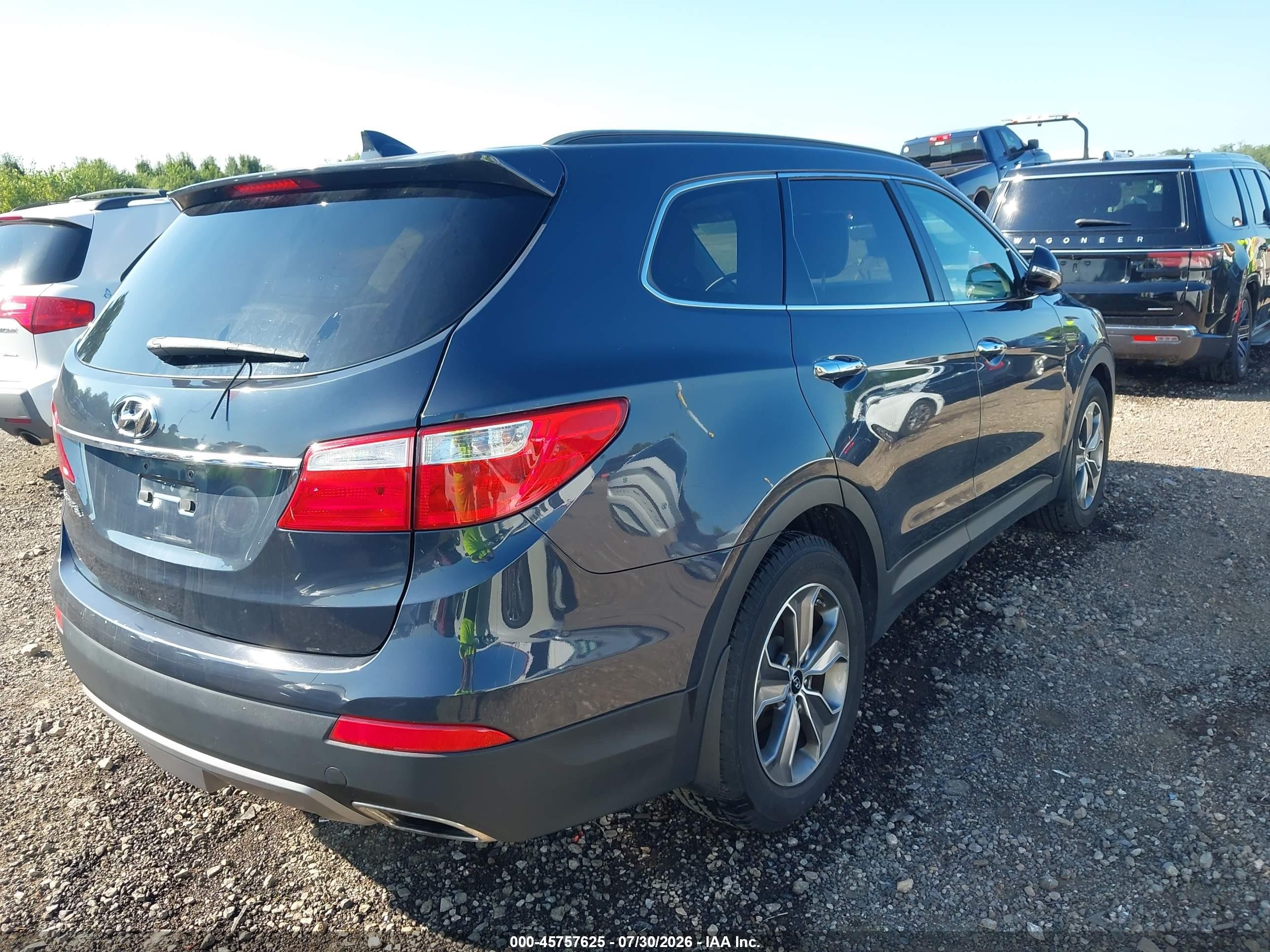 2014 Hyundai Santa Fe Gls Dark Blue vin: KM8SN4HF1EU059368