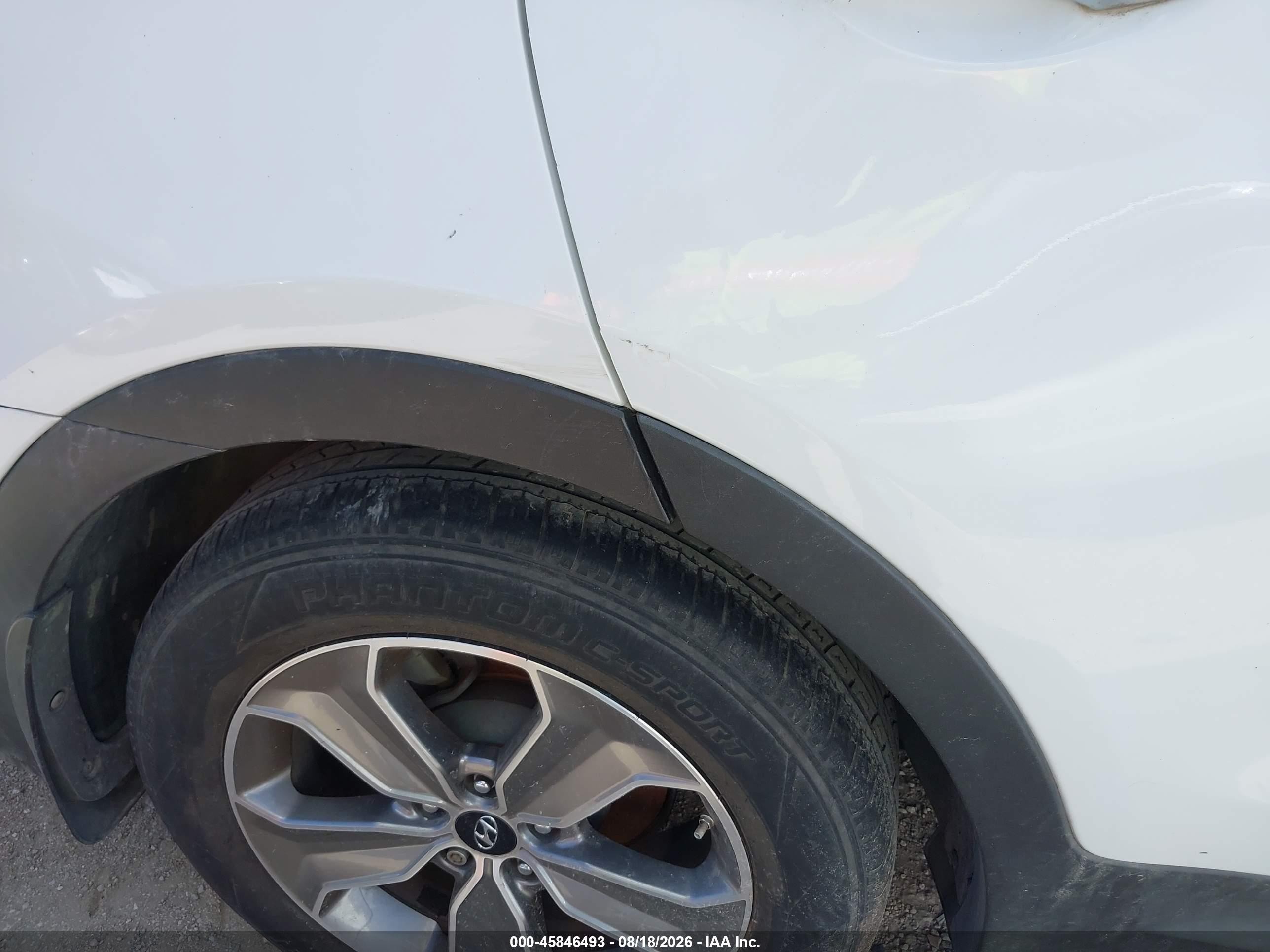 2014 Hyundai Santa Fe Gls White vin: KM8SN4HF2EU043874