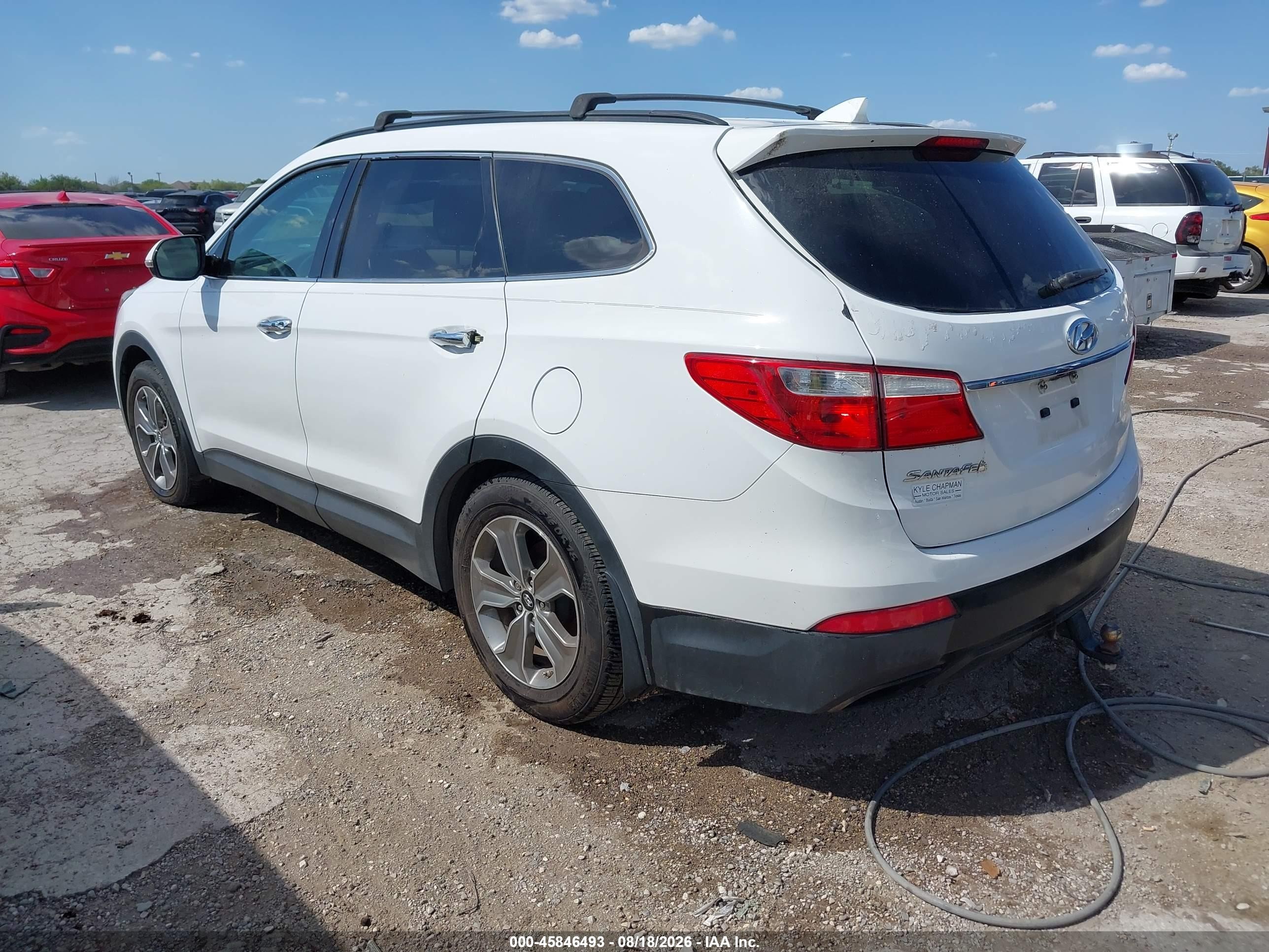 2014 Hyundai Santa Fe Gls White vin: KM8SN4HF2EU043874