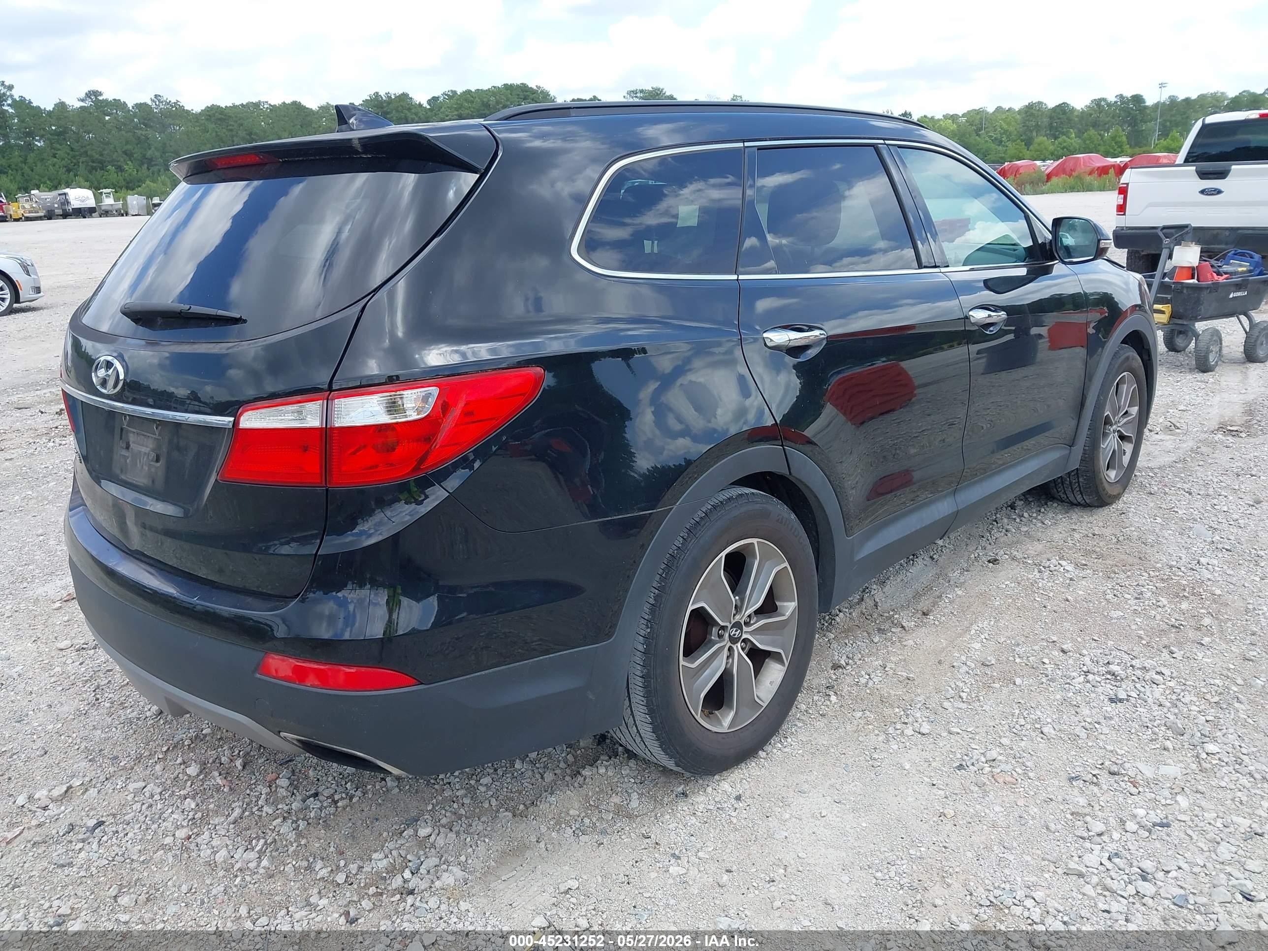 2014 Hyundai Santa Fe Gls Black vin: KM8SN4HF2EU070475