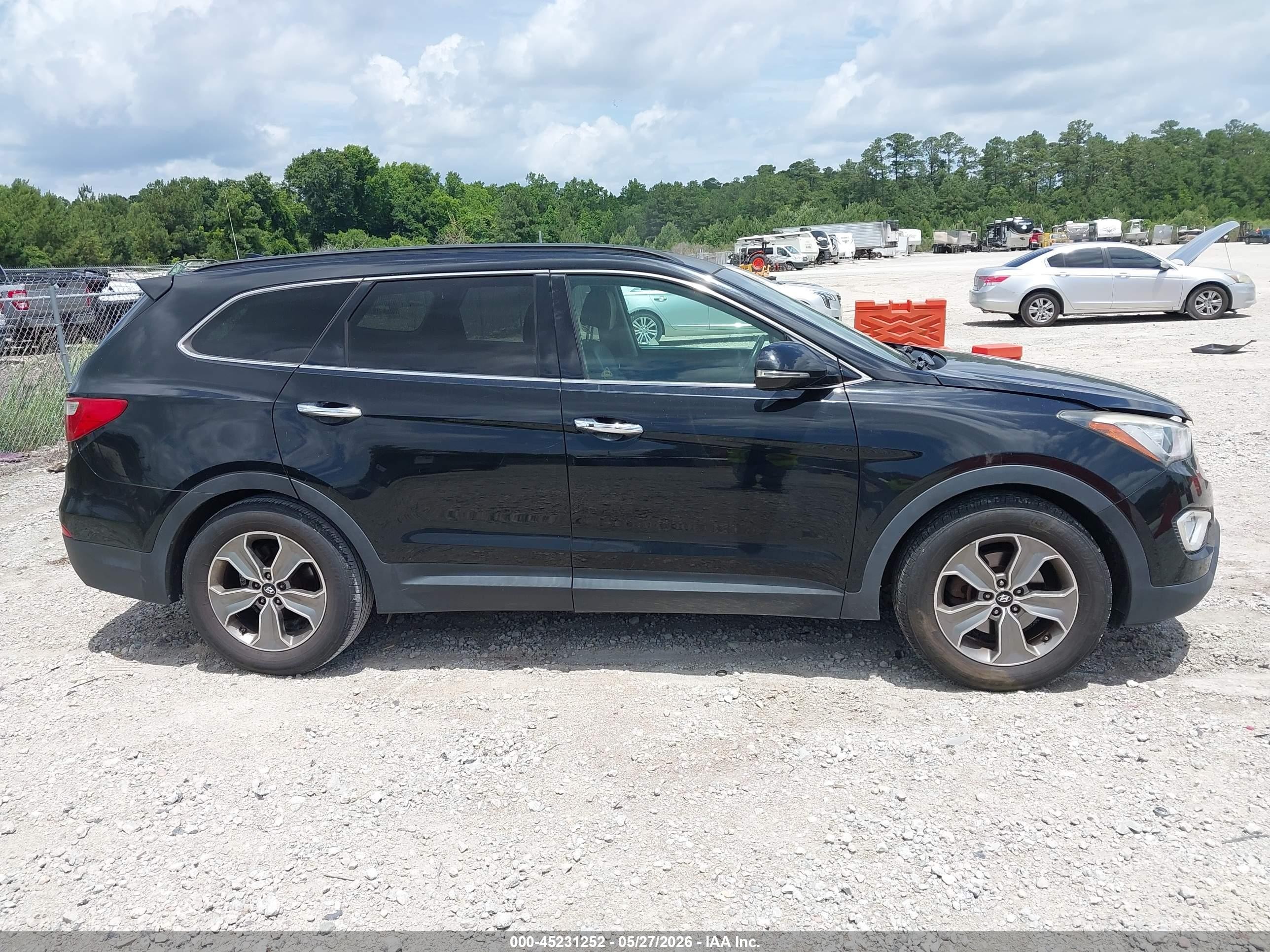 2014 Hyundai Santa Fe Gls Black vin: KM8SN4HF2EU070475