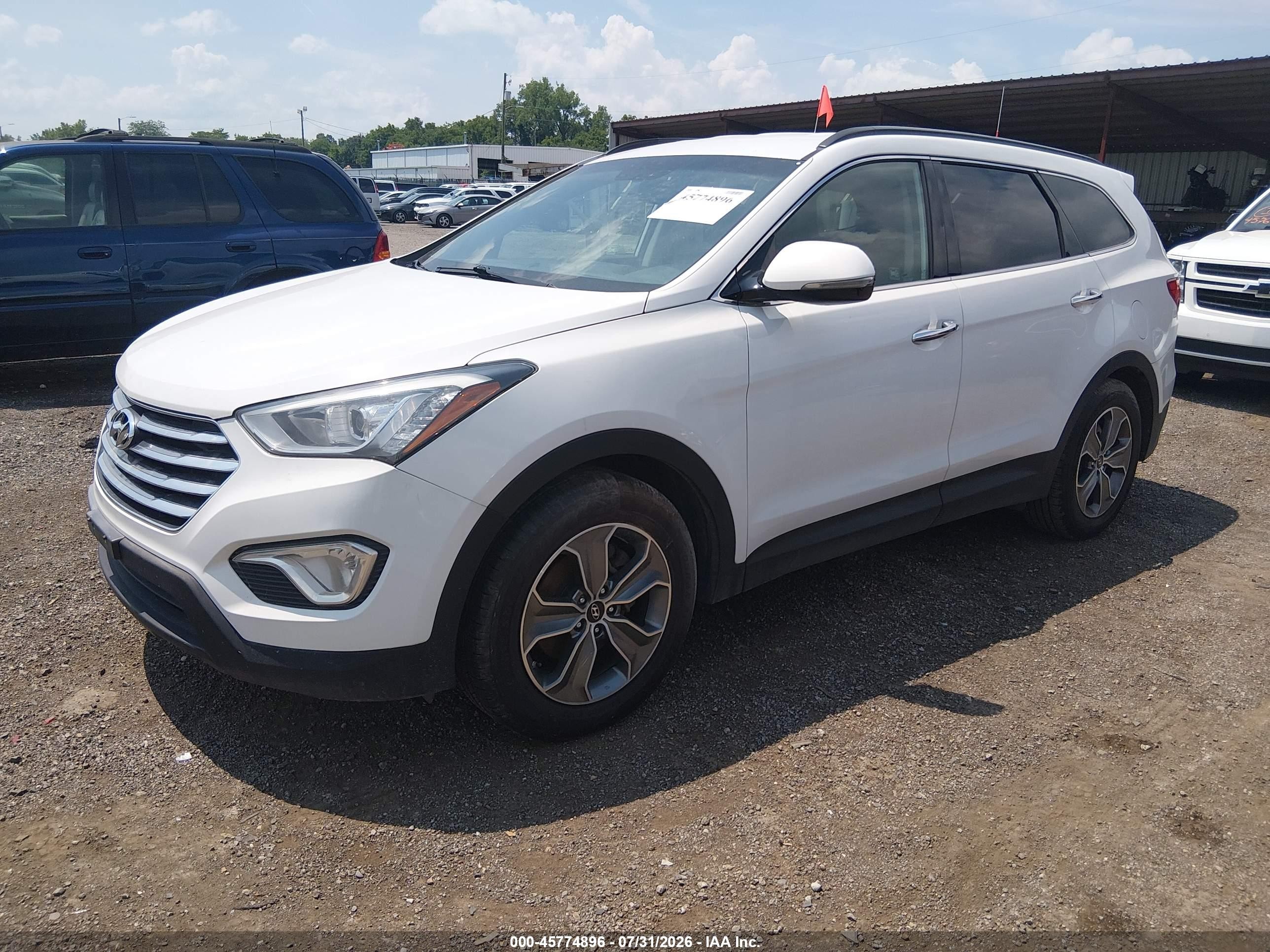 2013 Hyundai Santa Fe Gls White vin: KM8SN4HF3DU026032