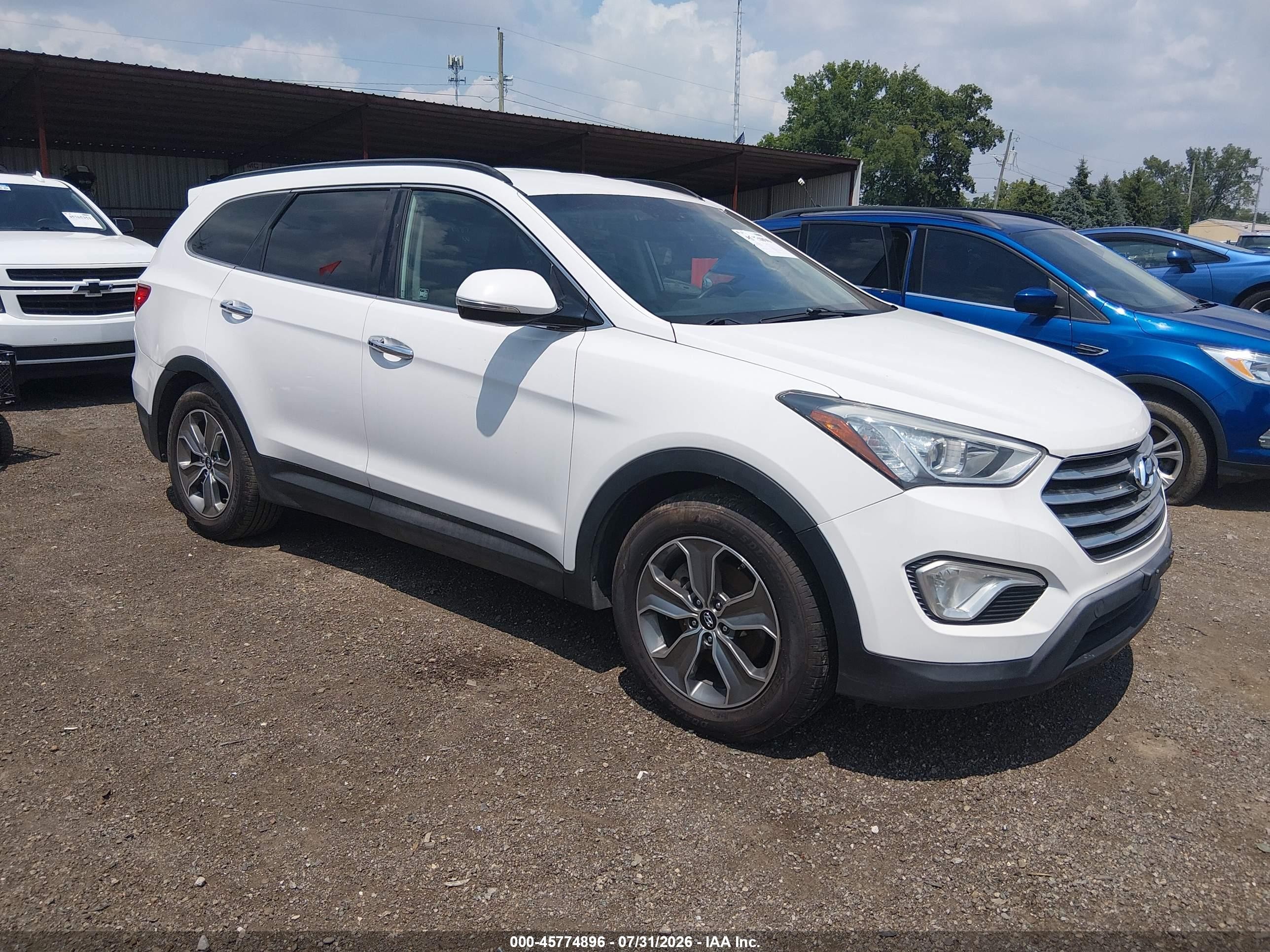 2013 Hyundai Santa Fe Gls White vin: KM8SN4HF3DU026032