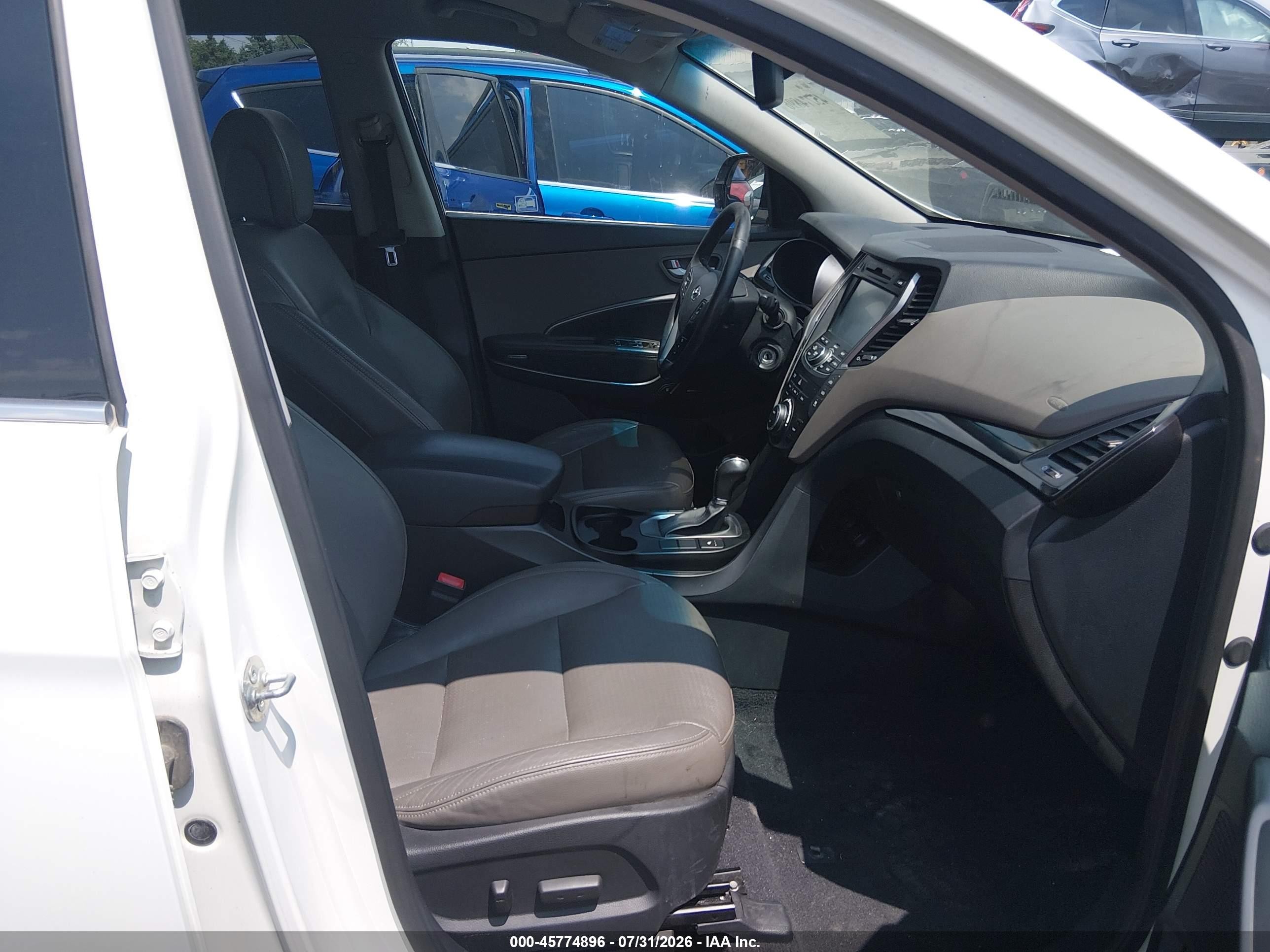 2013 Hyundai Santa Fe Gls White vin: KM8SN4HF3DU026032