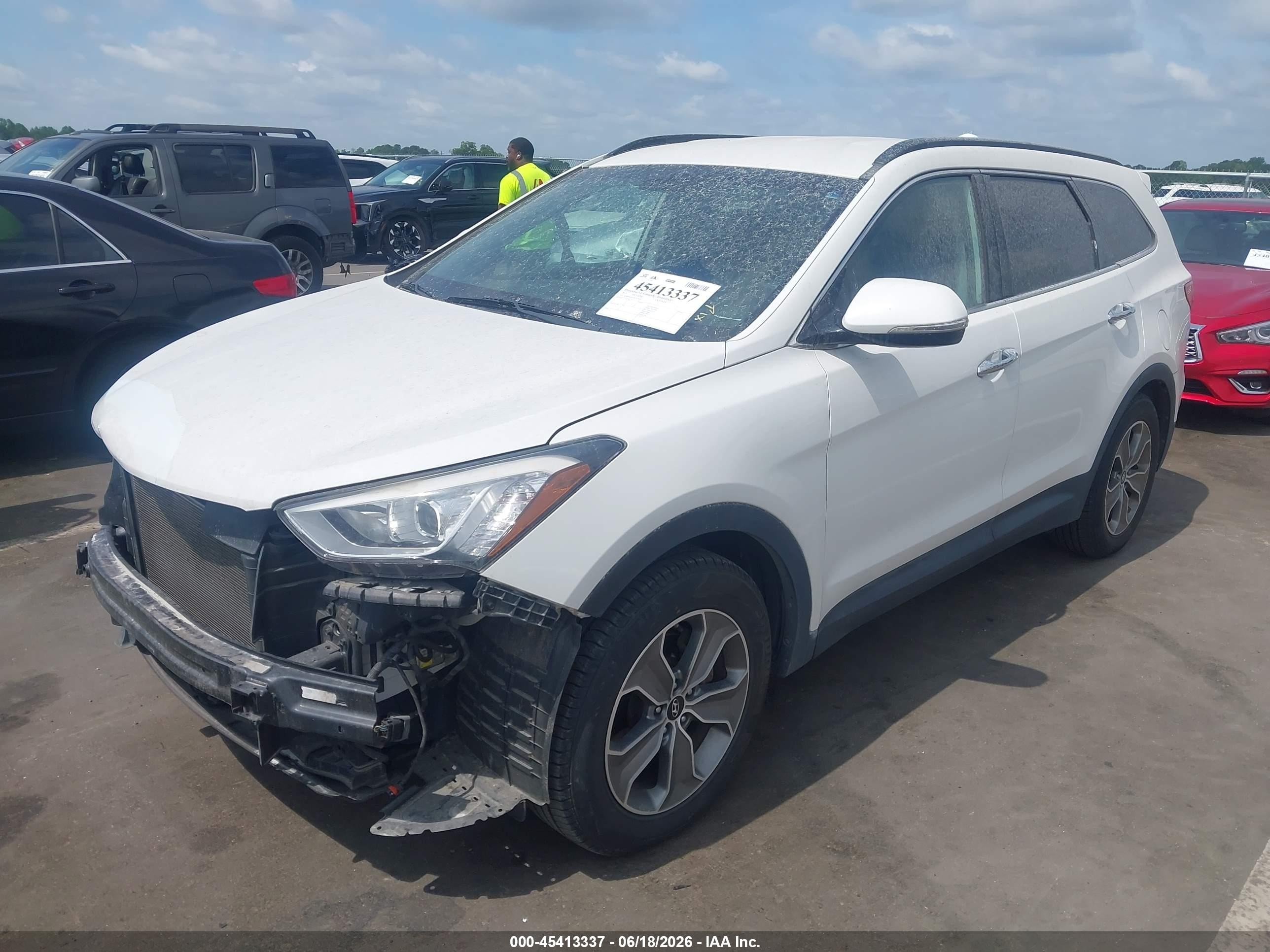 2013 Hyundai Santa Fe Gls White vin: KM8SN4HF3DU027696
