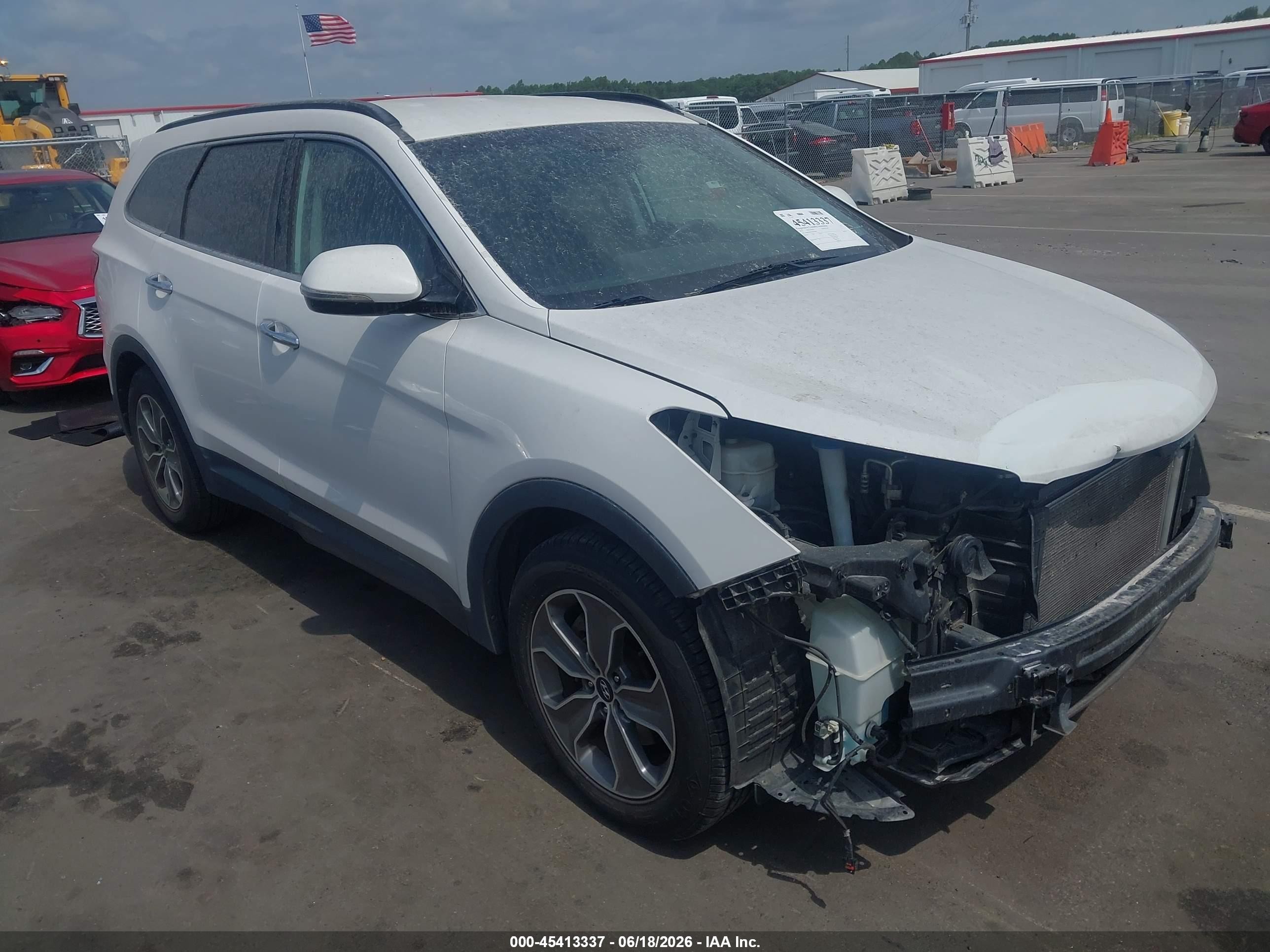 2013 Hyundai Santa Fe Gls White vin: KM8SN4HF3DU027696
