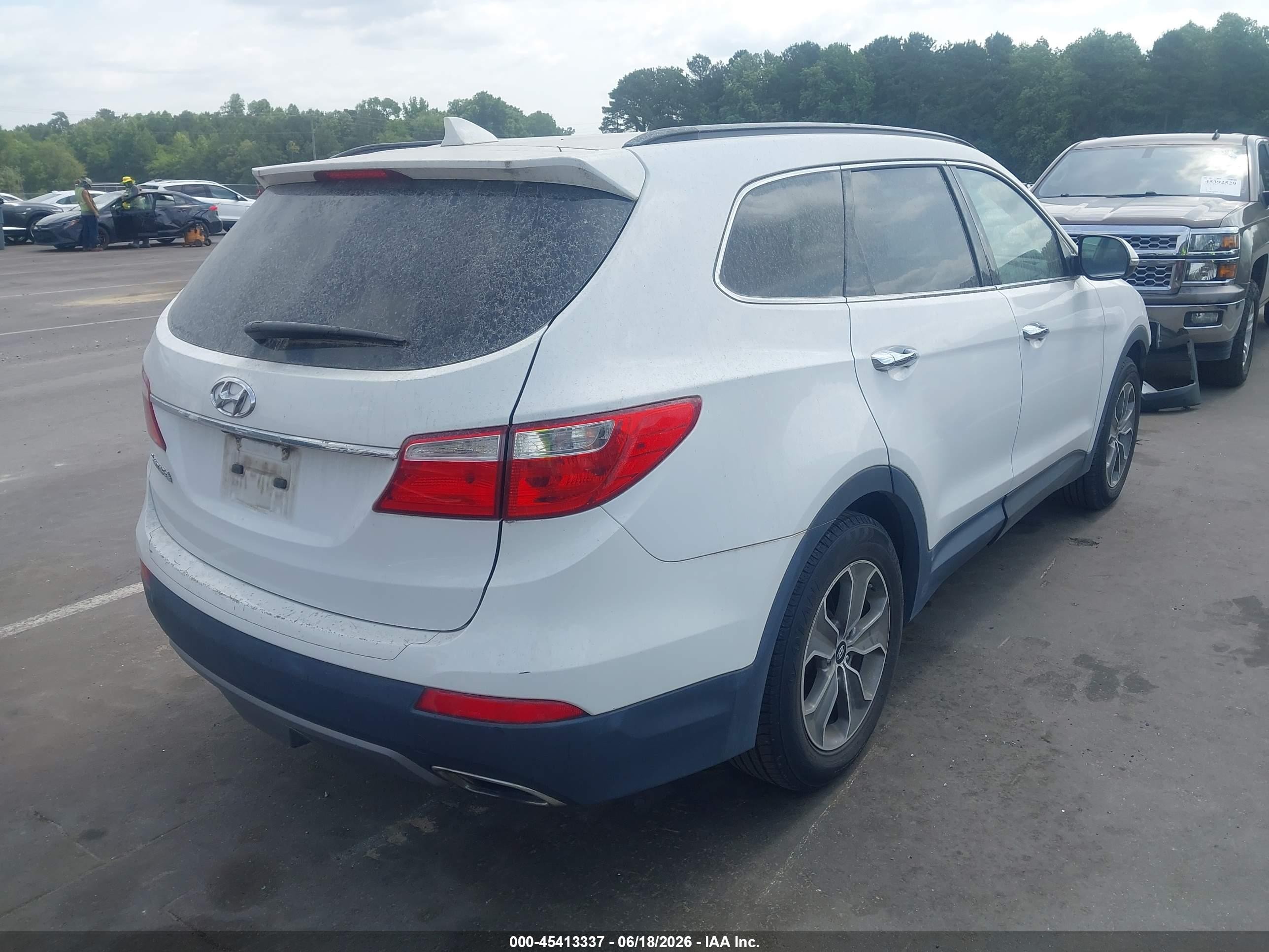 2013 Hyundai Santa Fe Gls White vin: KM8SN4HF3DU027696