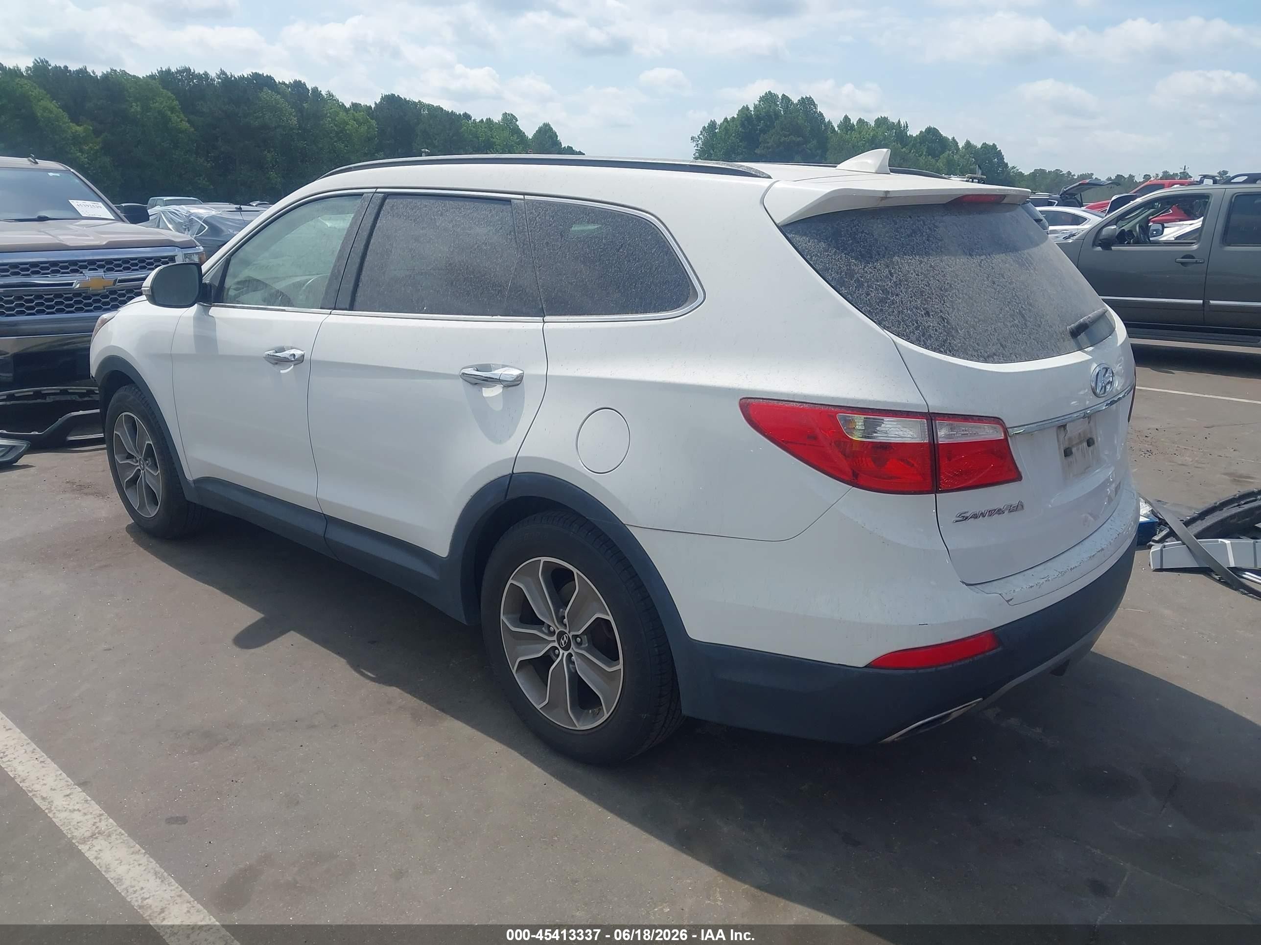 2013 Hyundai Santa Fe Gls White vin: KM8SN4HF3DU027696