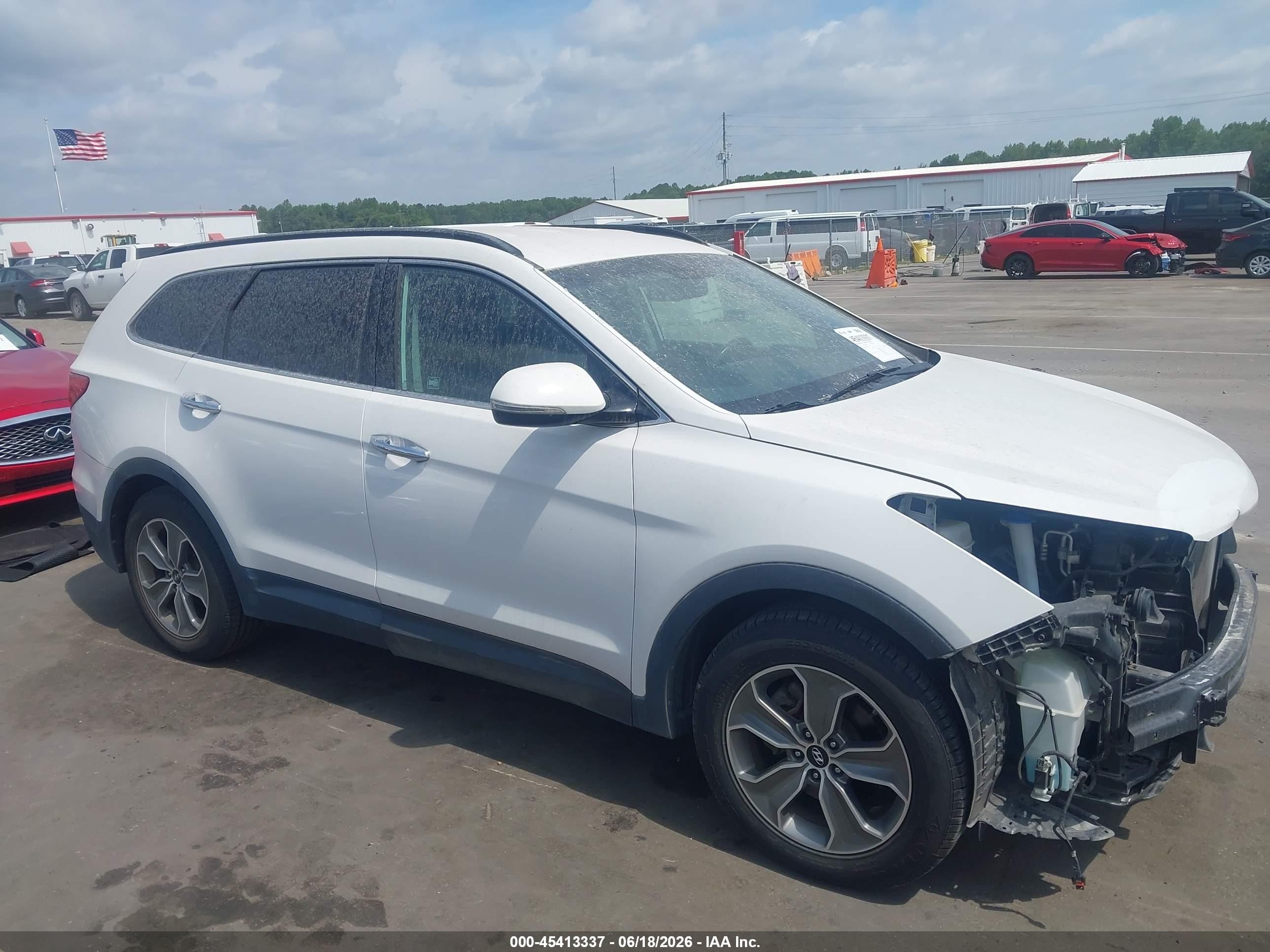 2013 Hyundai Santa Fe Gls White vin: KM8SN4HF3DU027696