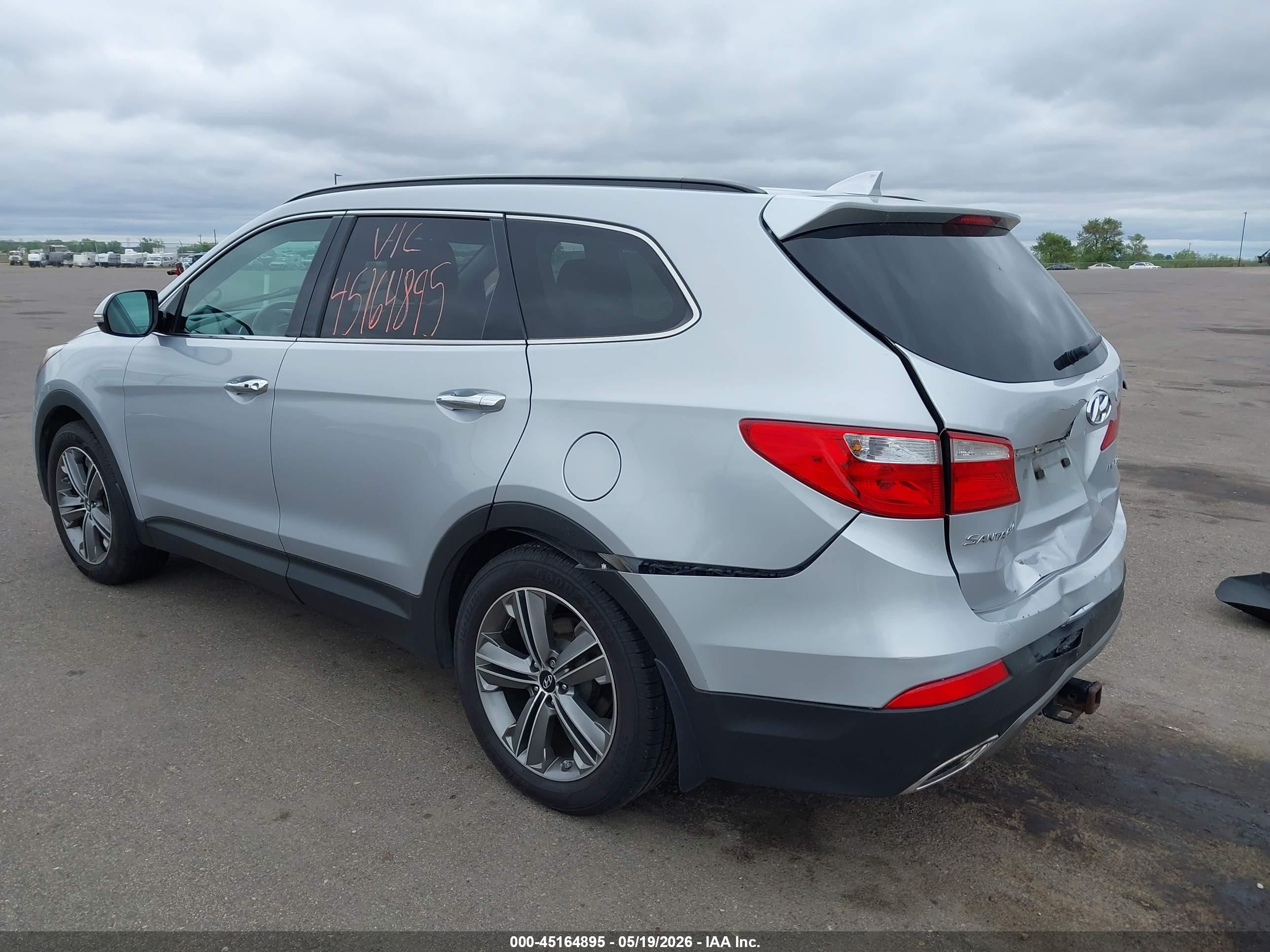 2014 Hyundai Santa Fe Limited Серебряный vin: KM8SN4HF3EU076267