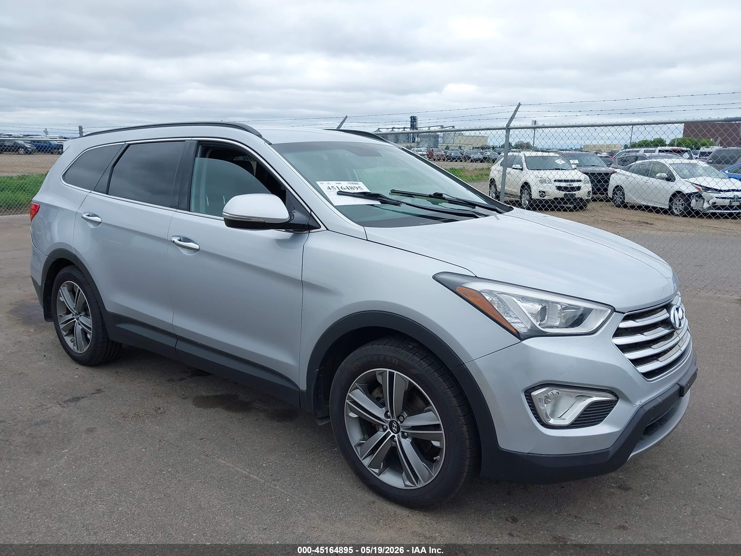 2014 Hyundai Santa Fe Limited Silver vin: KM8SN4HF3EU076267