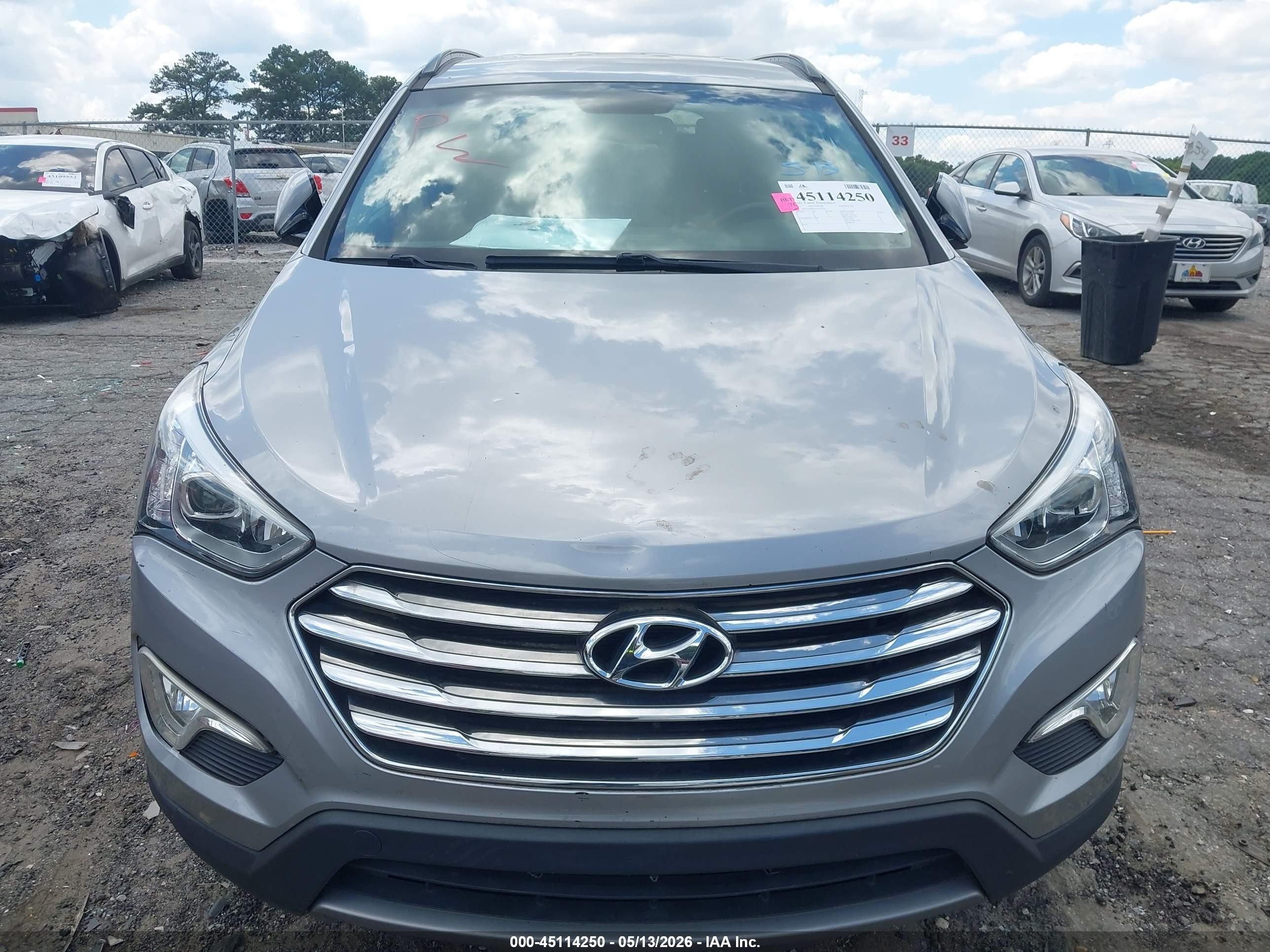 2013 Hyundai Santa Fe Gls Silver vin: KM8SN4HF4DU027190