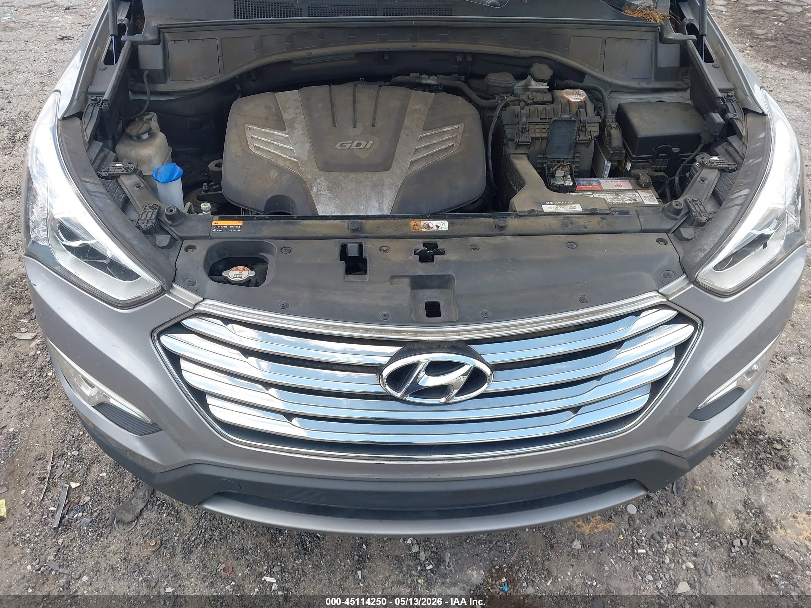 2013 Hyundai Santa Fe Gls Silver vin: KM8SN4HF4DU027190