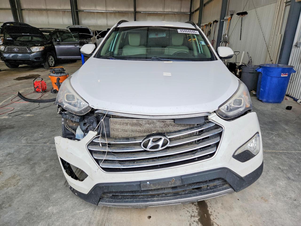 2013 Hyundai Santa Fe Gls White vin: KM8SN4HF6DU025635