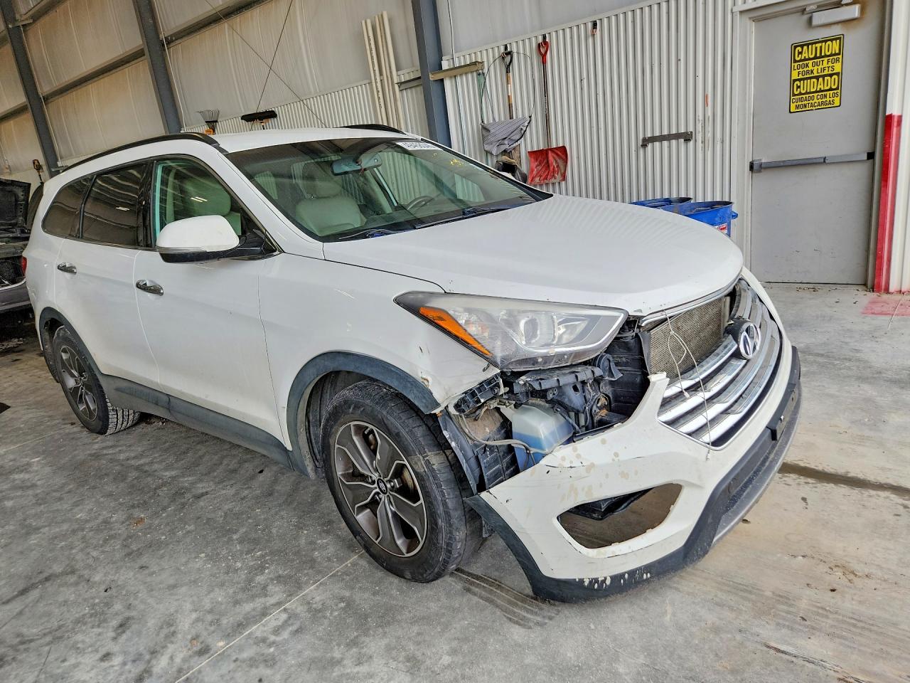 2013 Hyundai Santa Fe Gls White vin: KM8SN4HF6DU025635