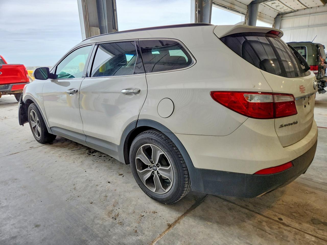 2013 Hyundai Santa Fe Gls White vin: KM8SN4HF6DU025635