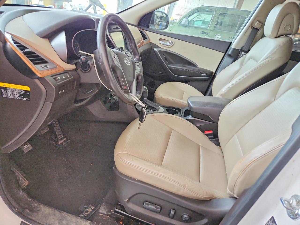 2013 Hyundai Santa Fe Gls White vin: KM8SN4HF6DU025635