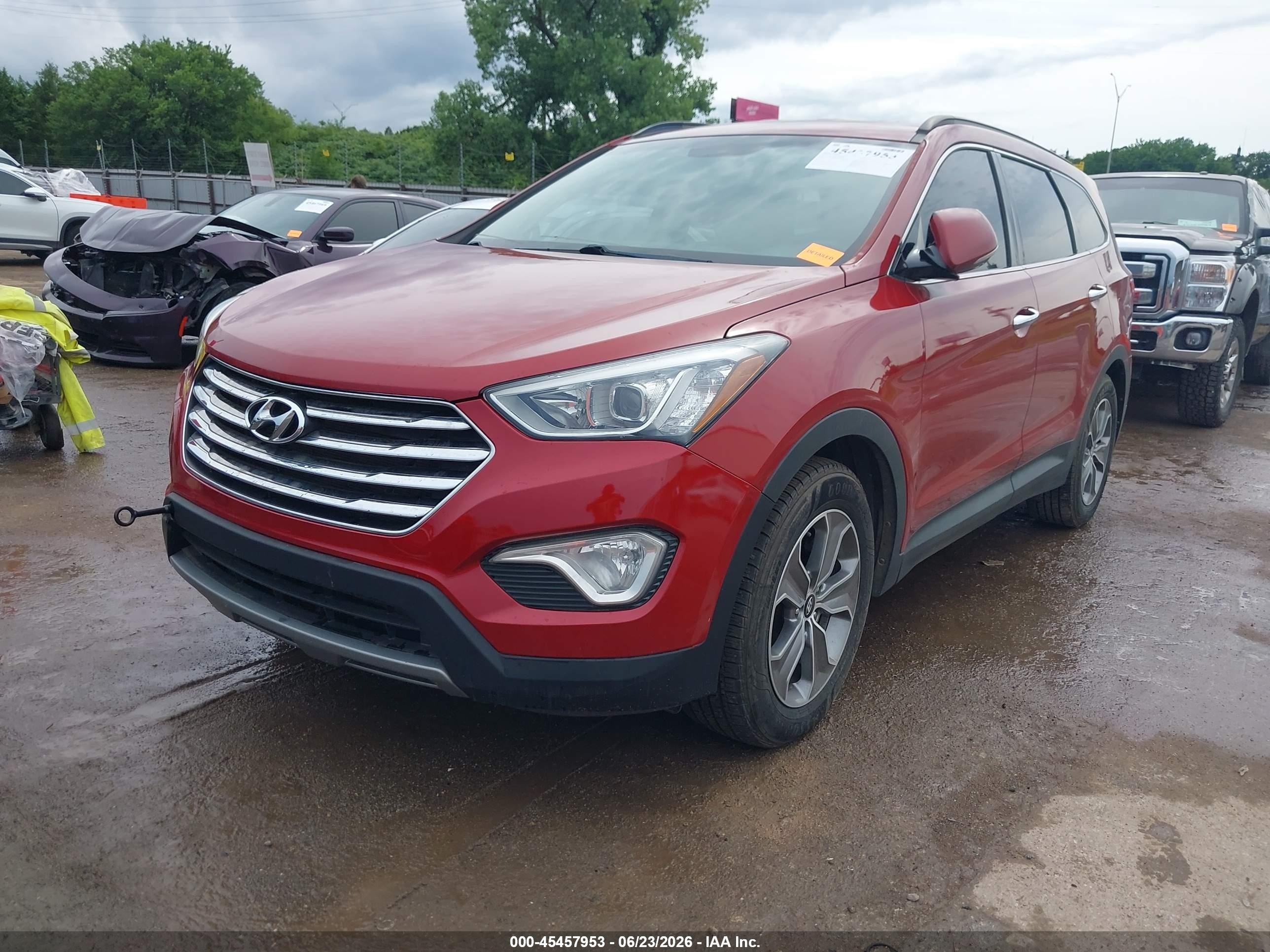 2014 Hyundai Santa Fe Limited Red vin: KM8SN4HF6EU039231