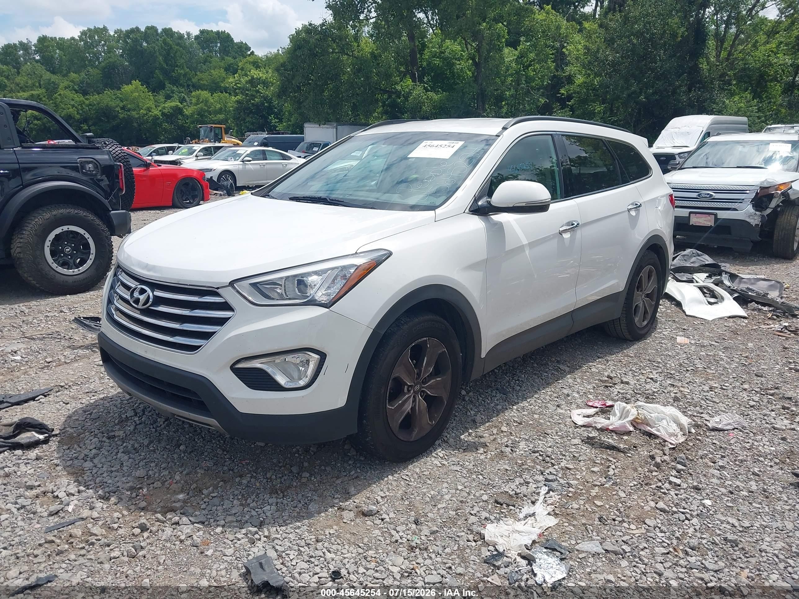 2013 Hyundai Santa Fe Gls White vin: KM8SN4HF7DU003479