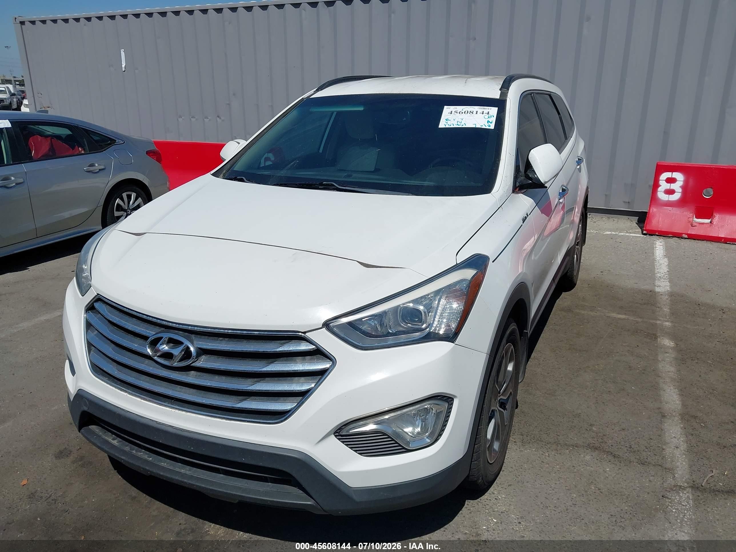 2014 Hyundai Santa Fe Limited White vin: KM8SN4HF7EU039383