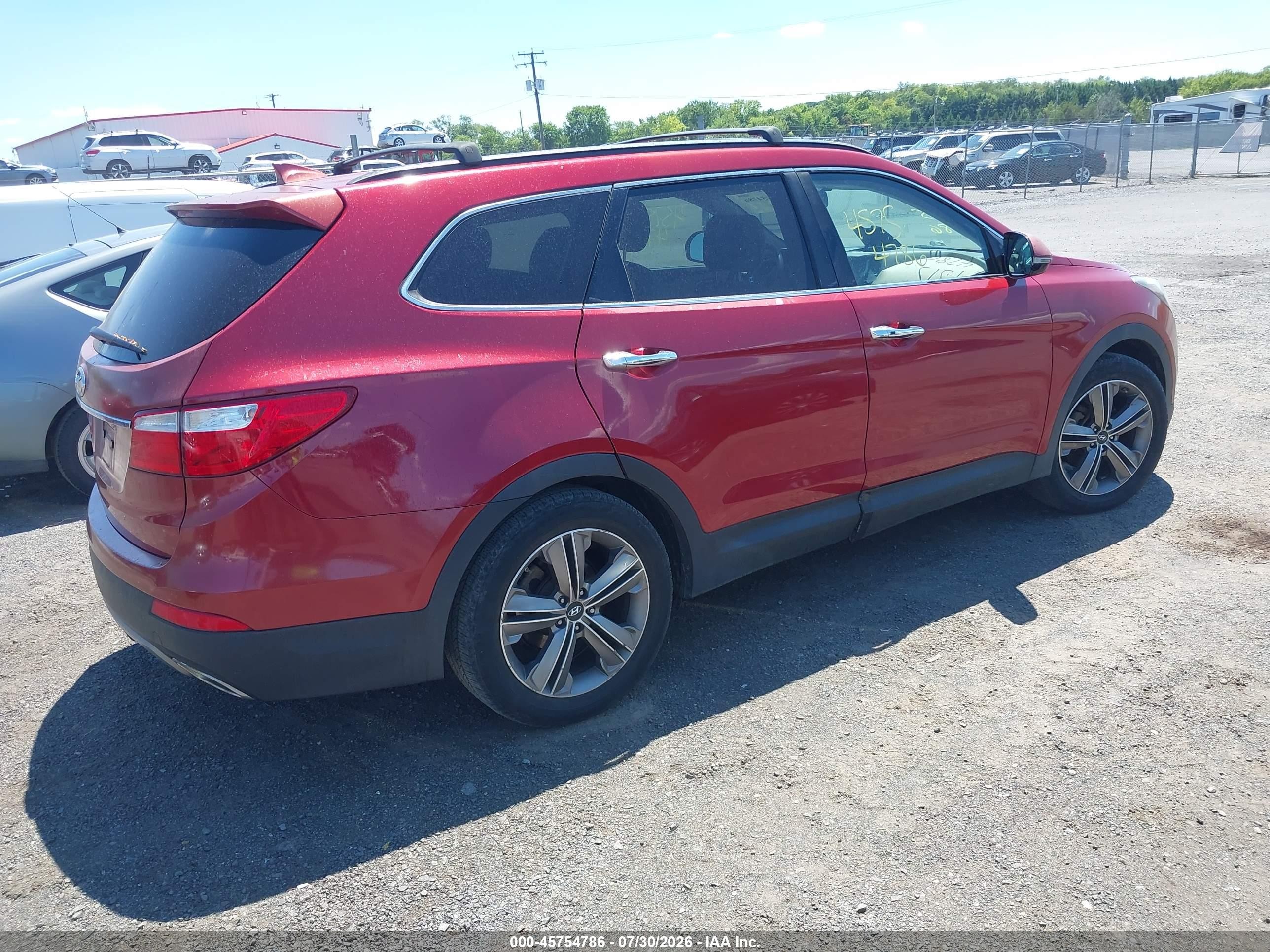 2014 Hyundai Santa Fe Gls Red vin: KM8SN4HF7EU074988