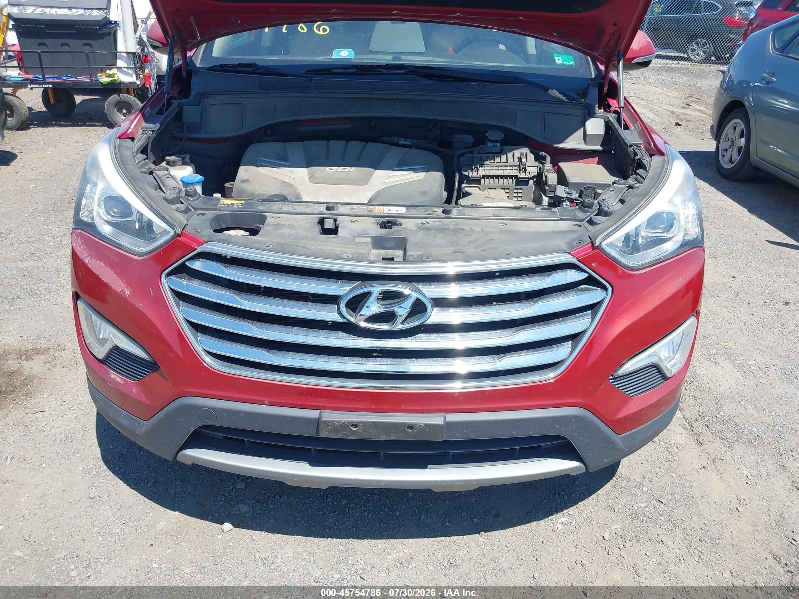 2014 Hyundai Santa Fe Gls Red vin: KM8SN4HF7EU074988