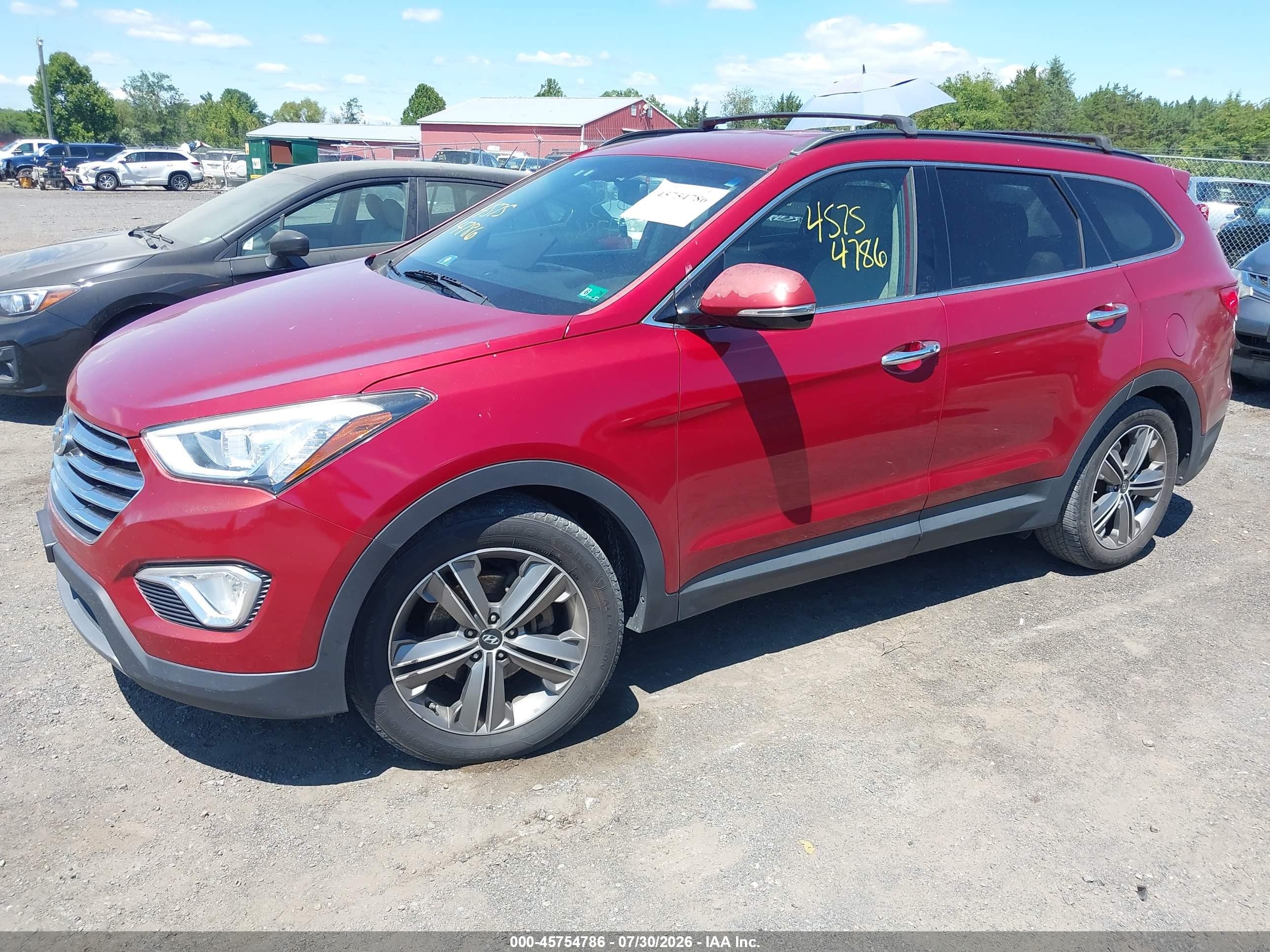 2014 Hyundai Santa Fe Gls Red vin: KM8SN4HF7EU074988