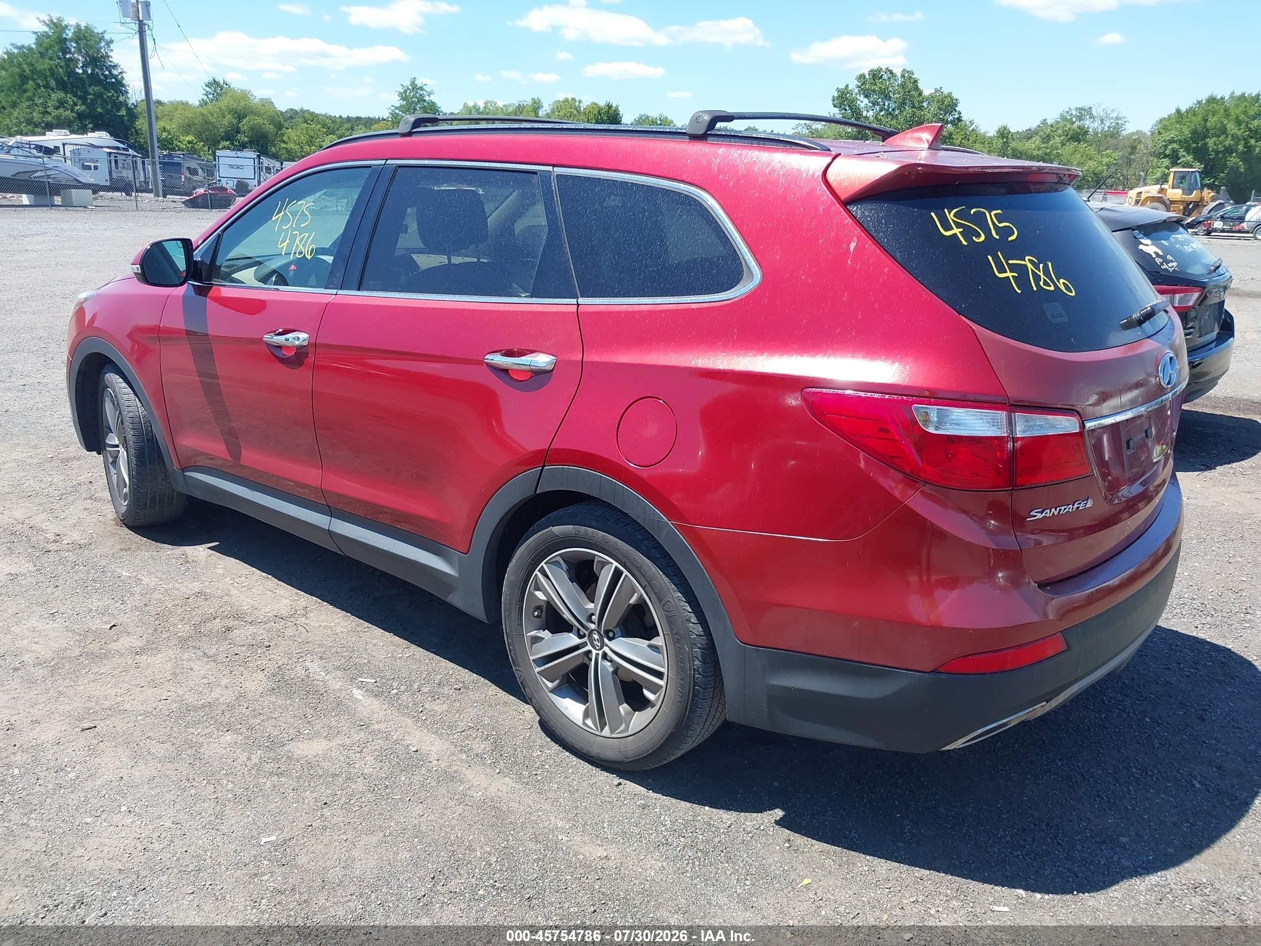 2014 Hyundai Santa Fe Gls Red vin: KM8SN4HF7EU074988