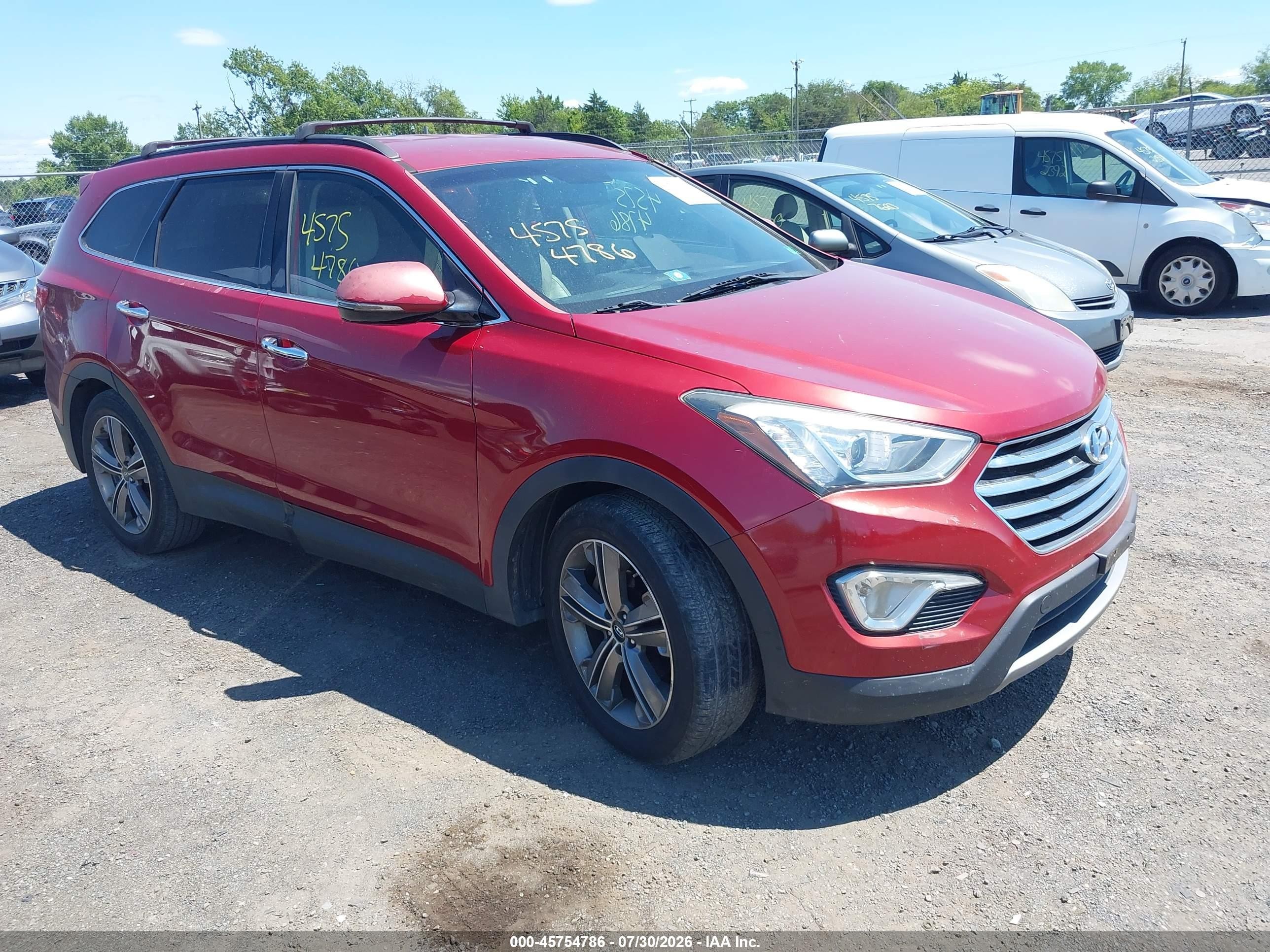 2014 Hyundai Santa Fe Gls Red vin: KM8SN4HF7EU074988
