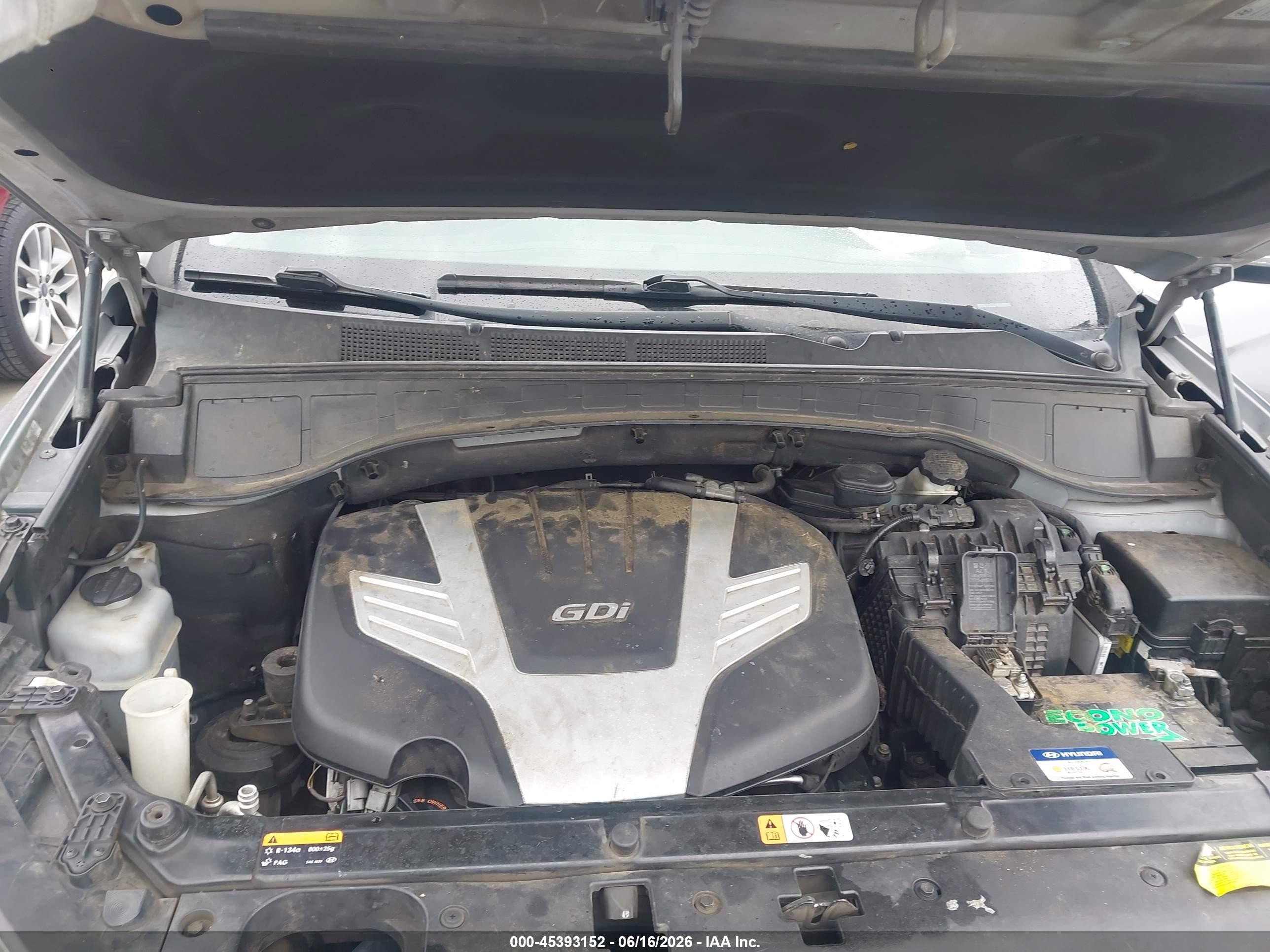 2013 Hyundai Santa Fe Gls Серебряный vin: KM8SN4HF8DU019450