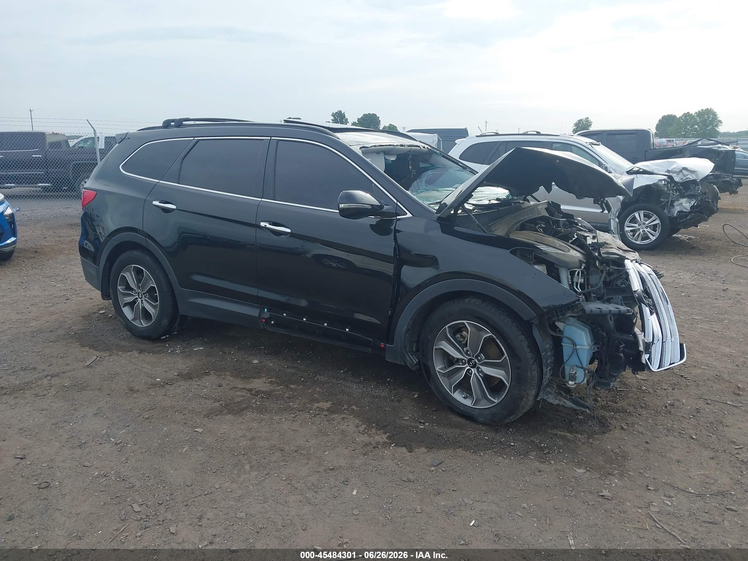 2014 Hyundai Santa Fe Gls Black vin: KM8SN4HF8EU058475